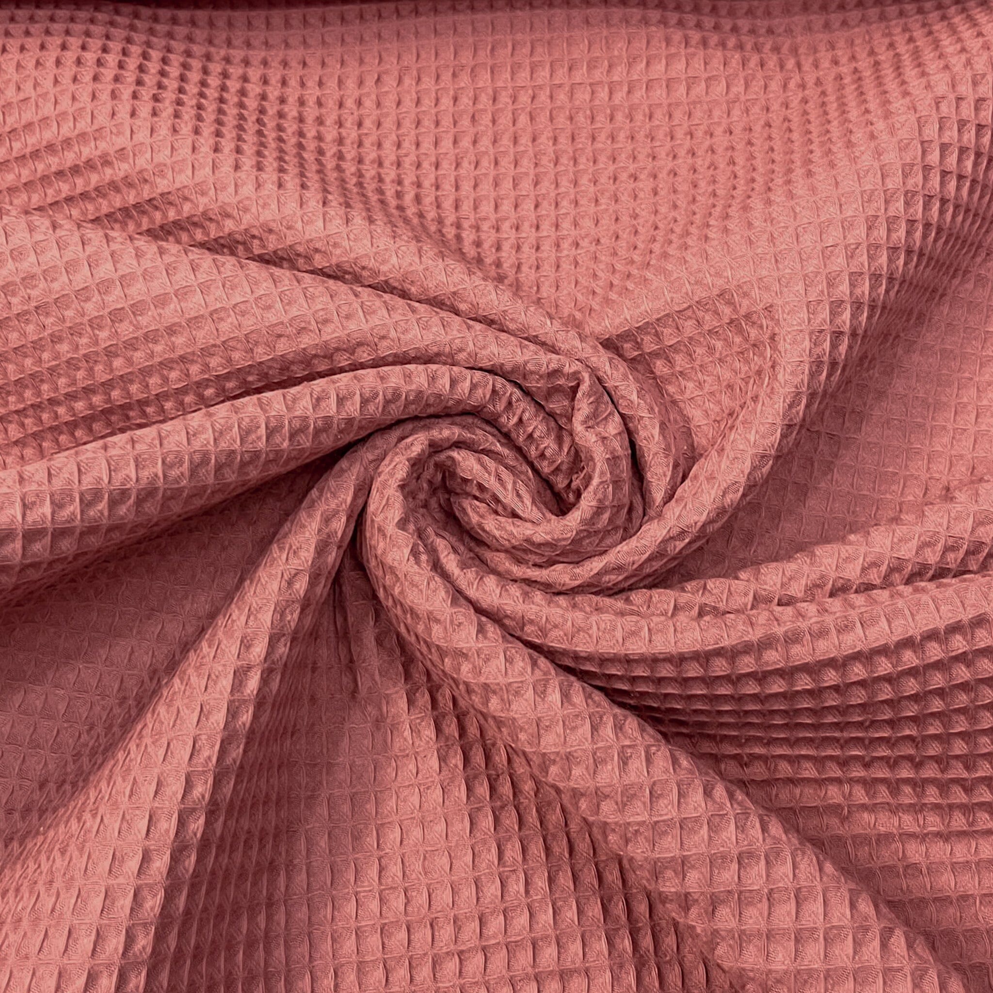 Waffelstoff altrosa big Fabric poshpinks