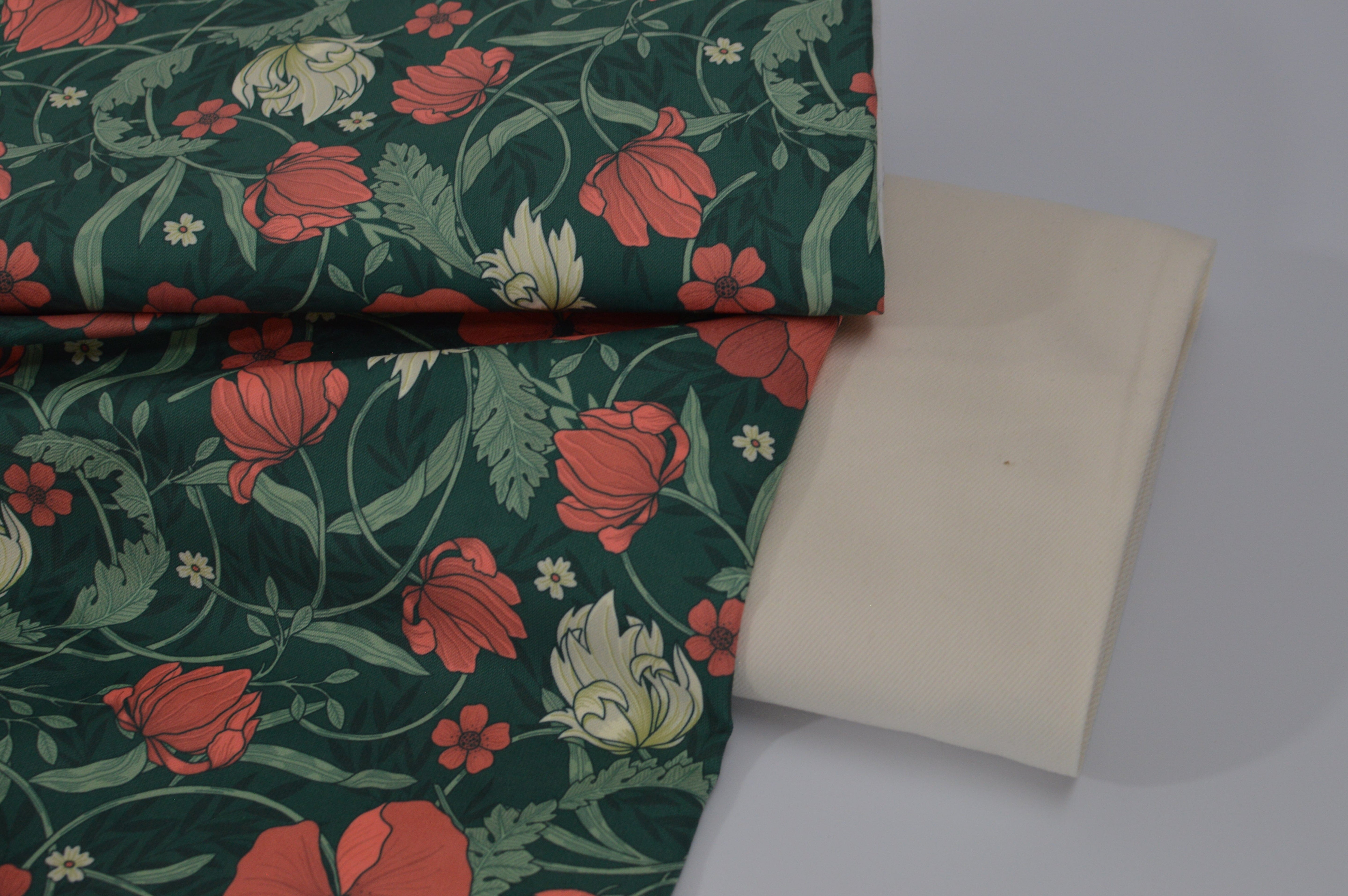 Limited pre order Tender recycling Canvas " Fern " Classic green Fabric poshpinks