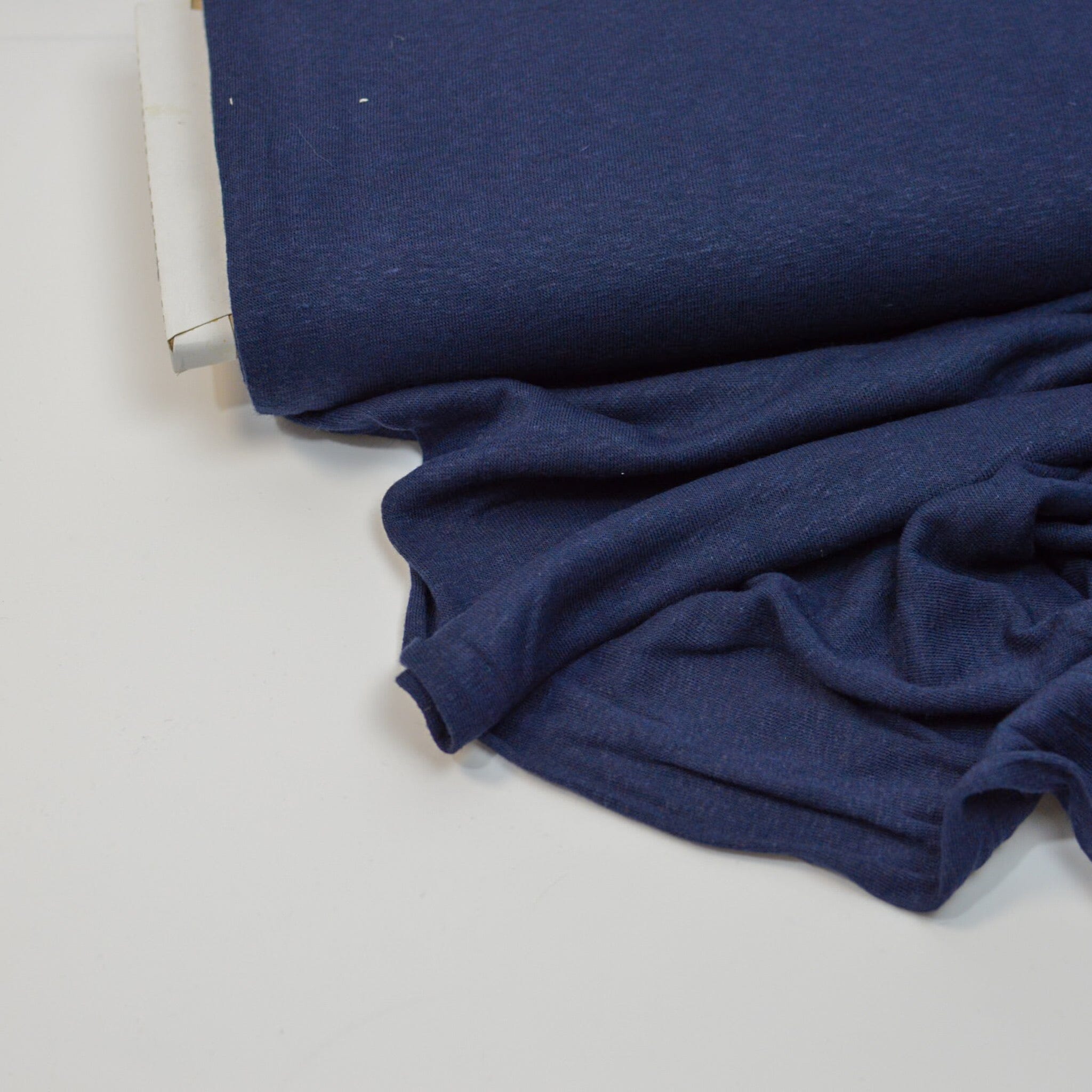 Leinenjersey Strickstoff light - dunkelblau Fabric poshpinks