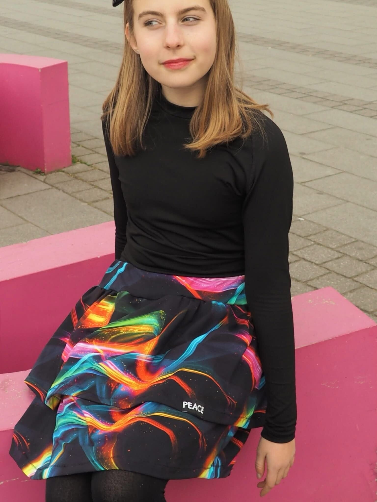 Stoffhändler mit Herz Eigenproduktion 17 - Aqua Flora by Tante Ema Fabric poshpinks