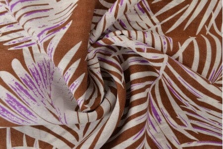 Viskose - Farn braun lila Fabric poshpinks