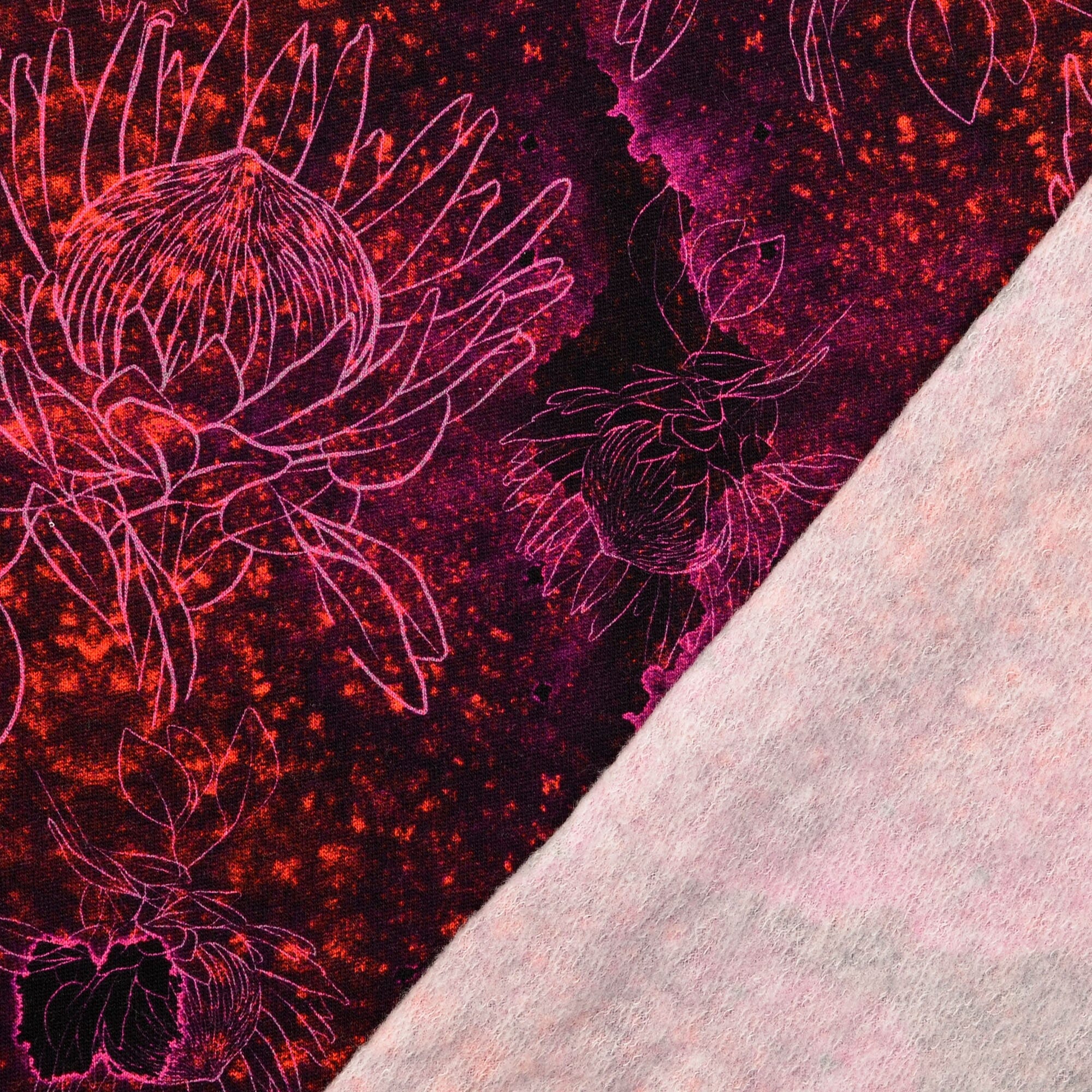 Sommersweat - angeraut - Protea - Red Cove Fabric poshpinks