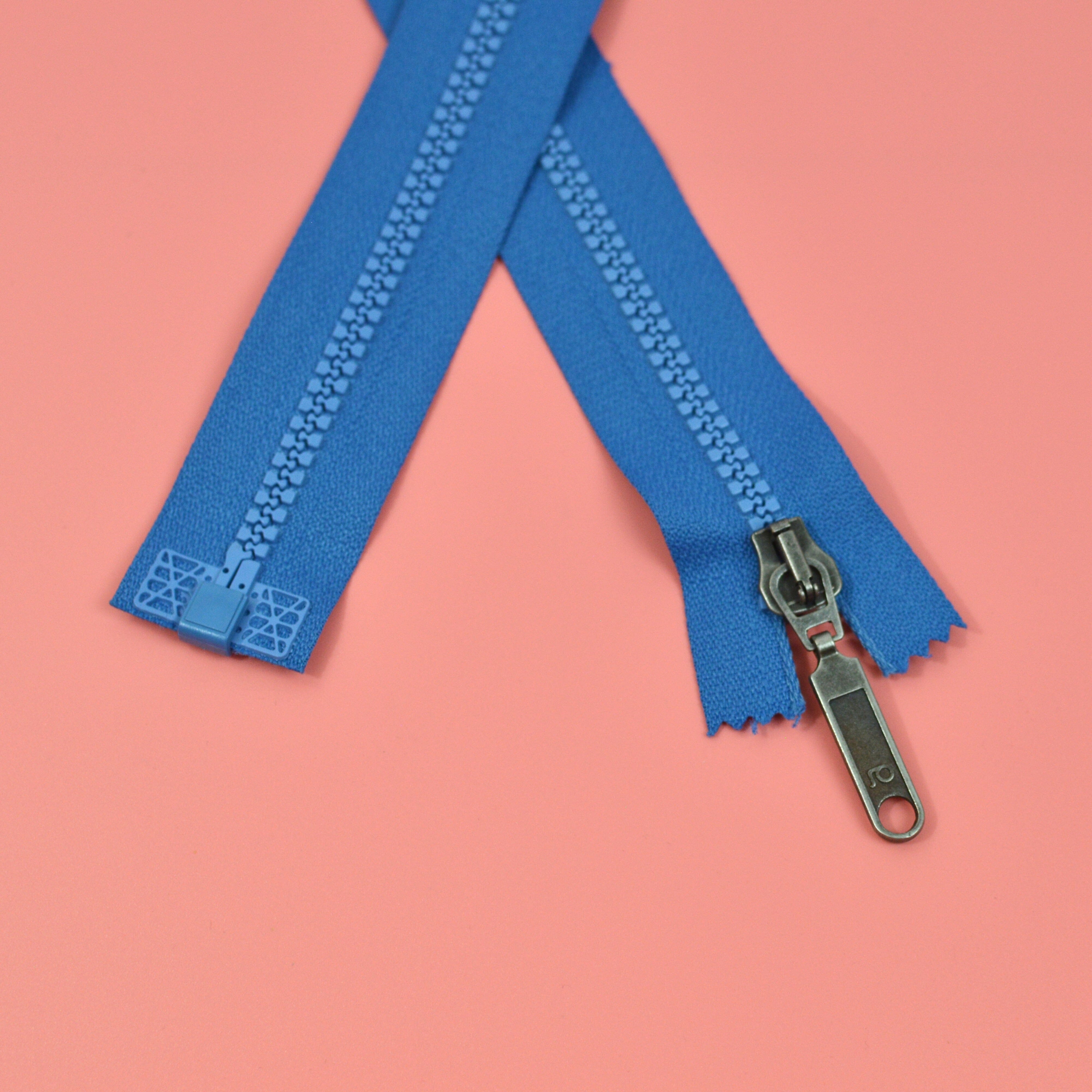 Jackenreißverschluss Kaya 88 cm Jeansblau Kunststoff Paket poshpinks