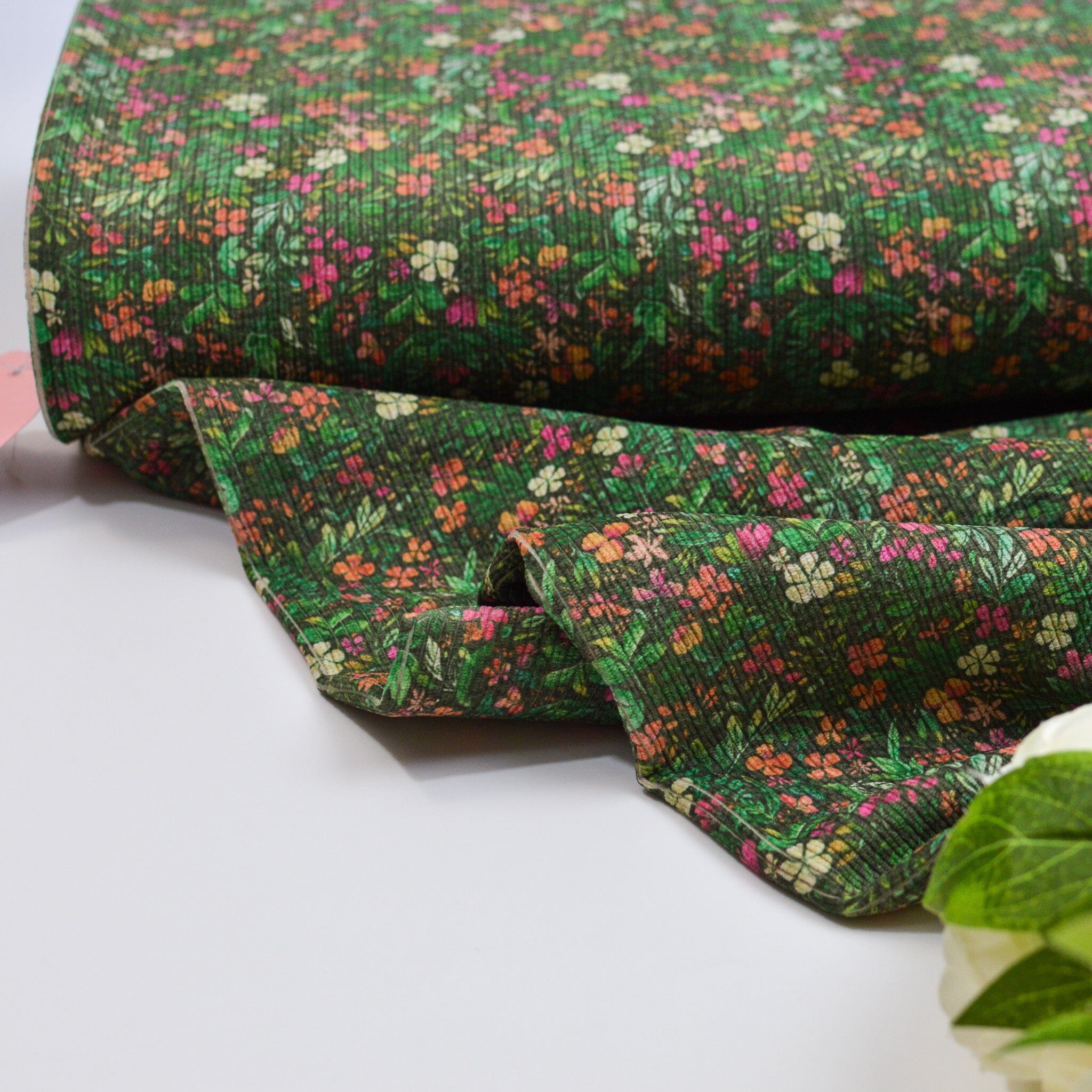 Stretch Cord - millefleur verde Fabric poshpinks