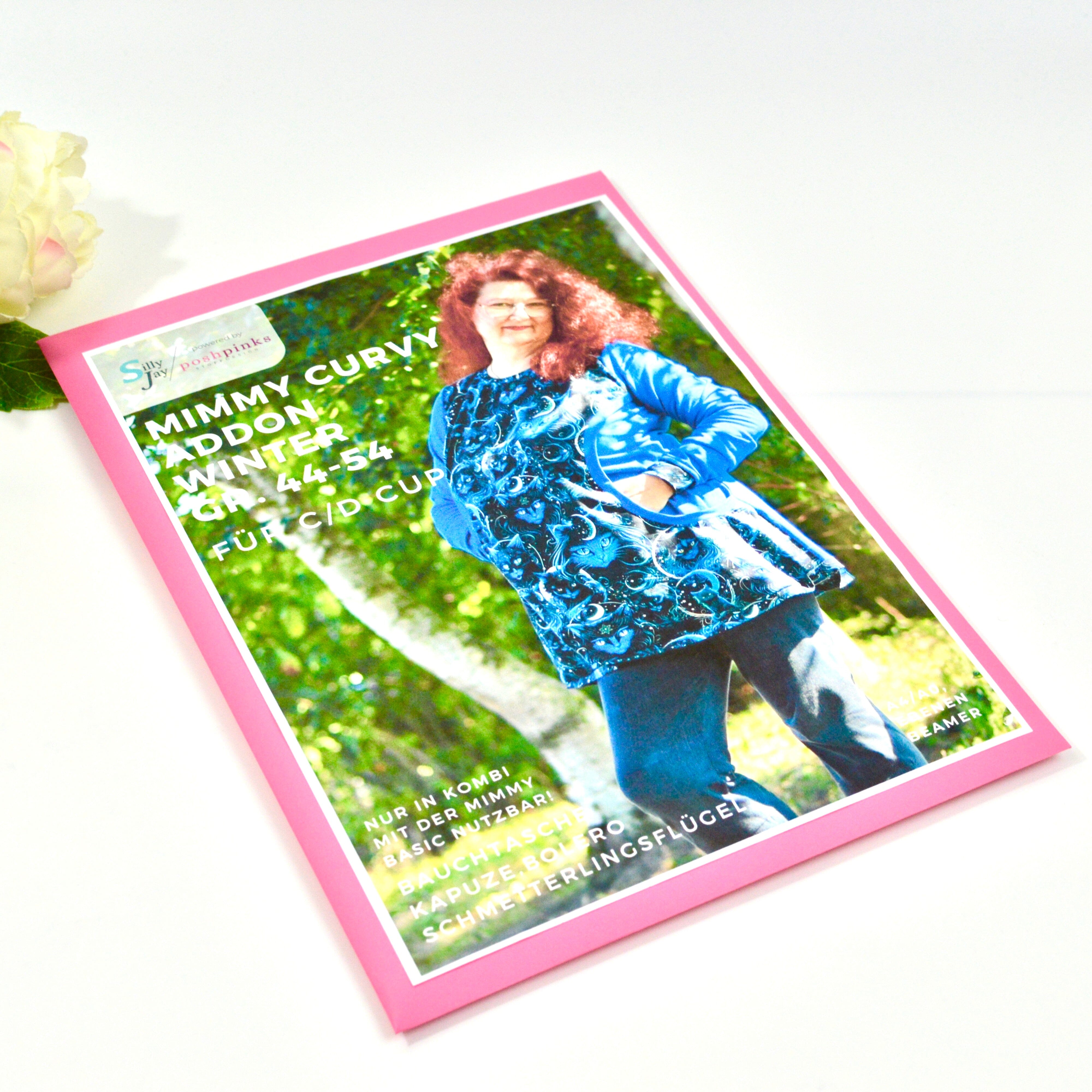 Papierschnittmuster - Mimmy Curvy Winter Addon 44-54 für C/D - Cup! Schnittmuster poshpinks