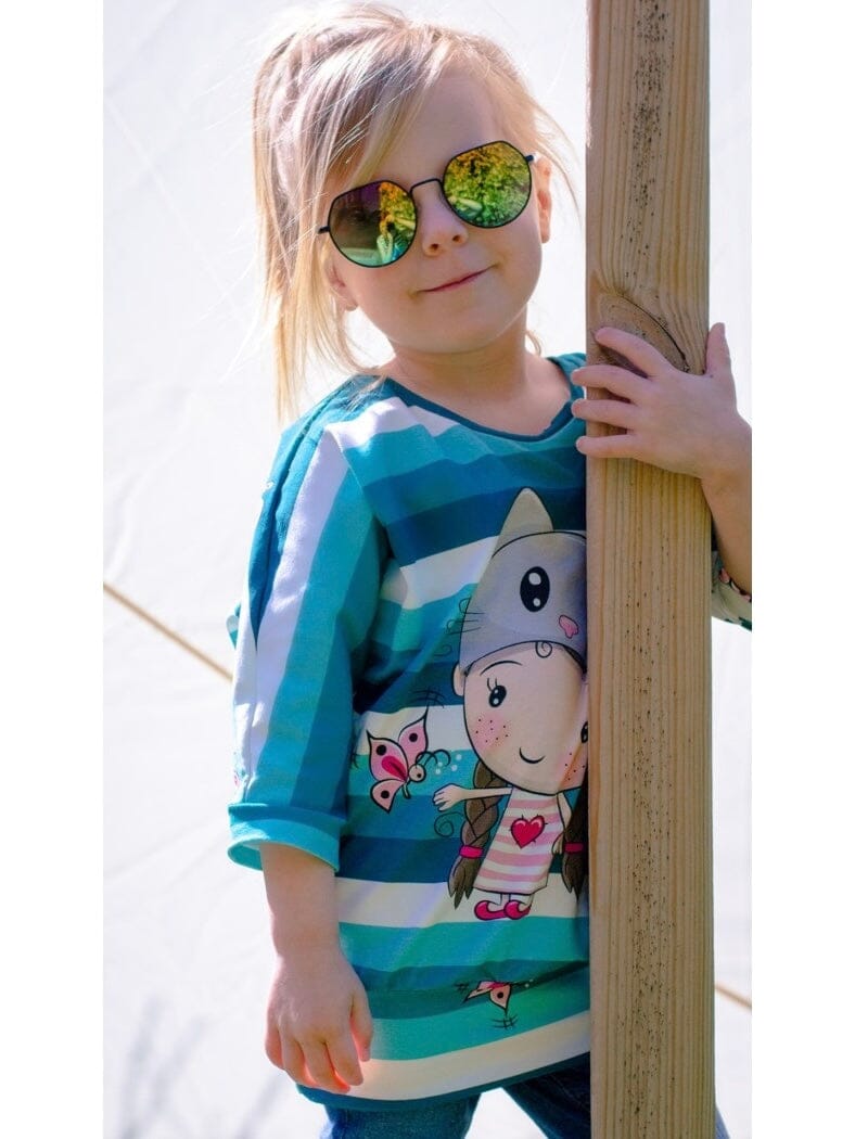 Papierschnittmuster Jessy Sewing - Mini BAT Queen - Gr. 68-156 - Fledermausshirt für Kinder Schnittmuster poshpinks