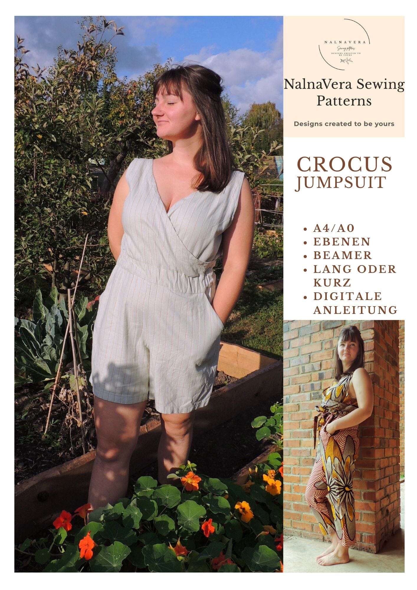 Nalnavera Papierschnittmuster - Crocus - Jumpsuit Schnittmuster poshpinks