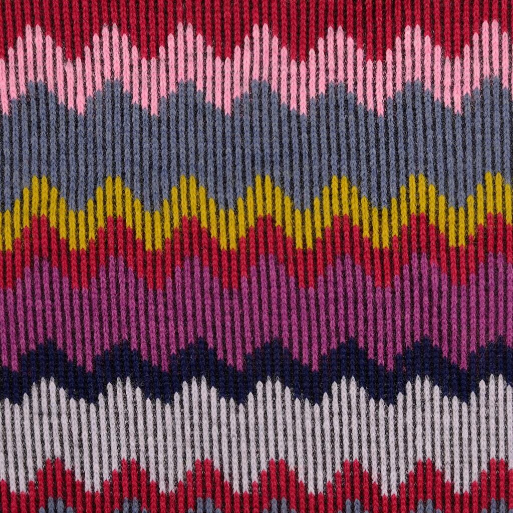 WollStrickstoff - Aztekenmuster bunt Fabric poshpinks