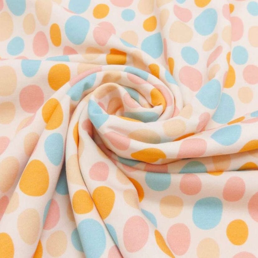 Baumwolljersey - Strandtag - Dots Fabric poshpinks