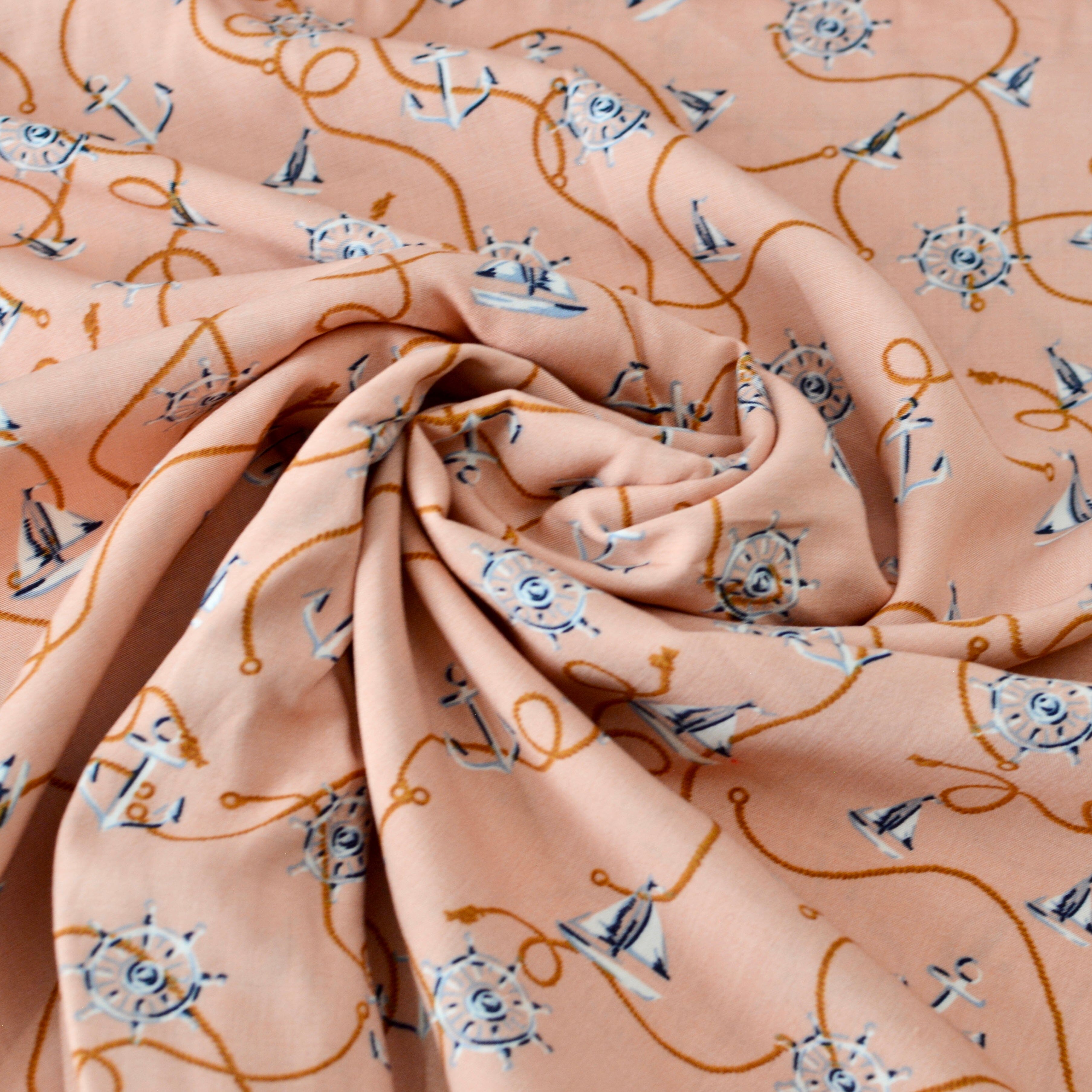 Viskose - mare - lachsrosa Fabric poshpinks