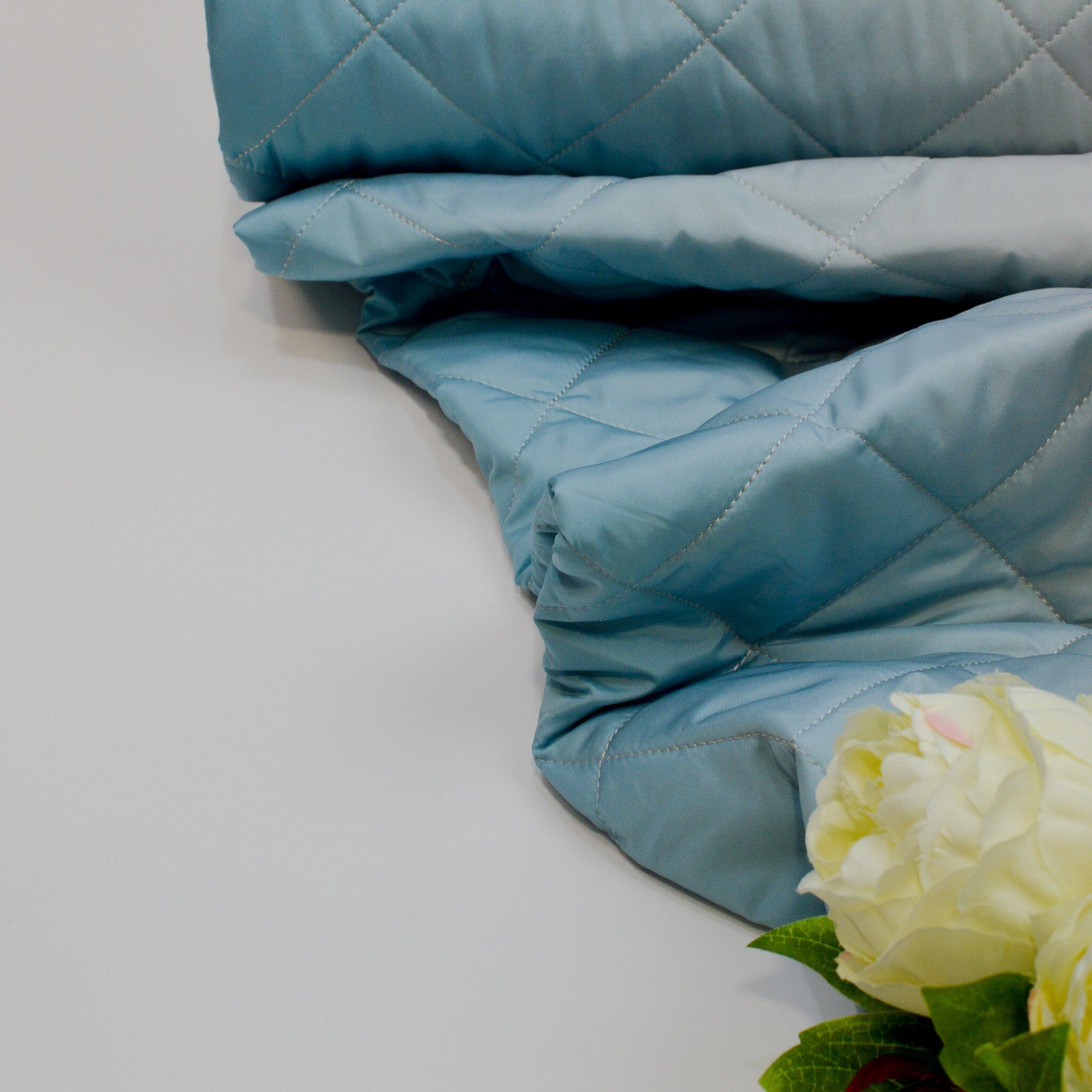 Steppstoff Farbverlauf hellblau zu goldbeige Fabric poshpinks