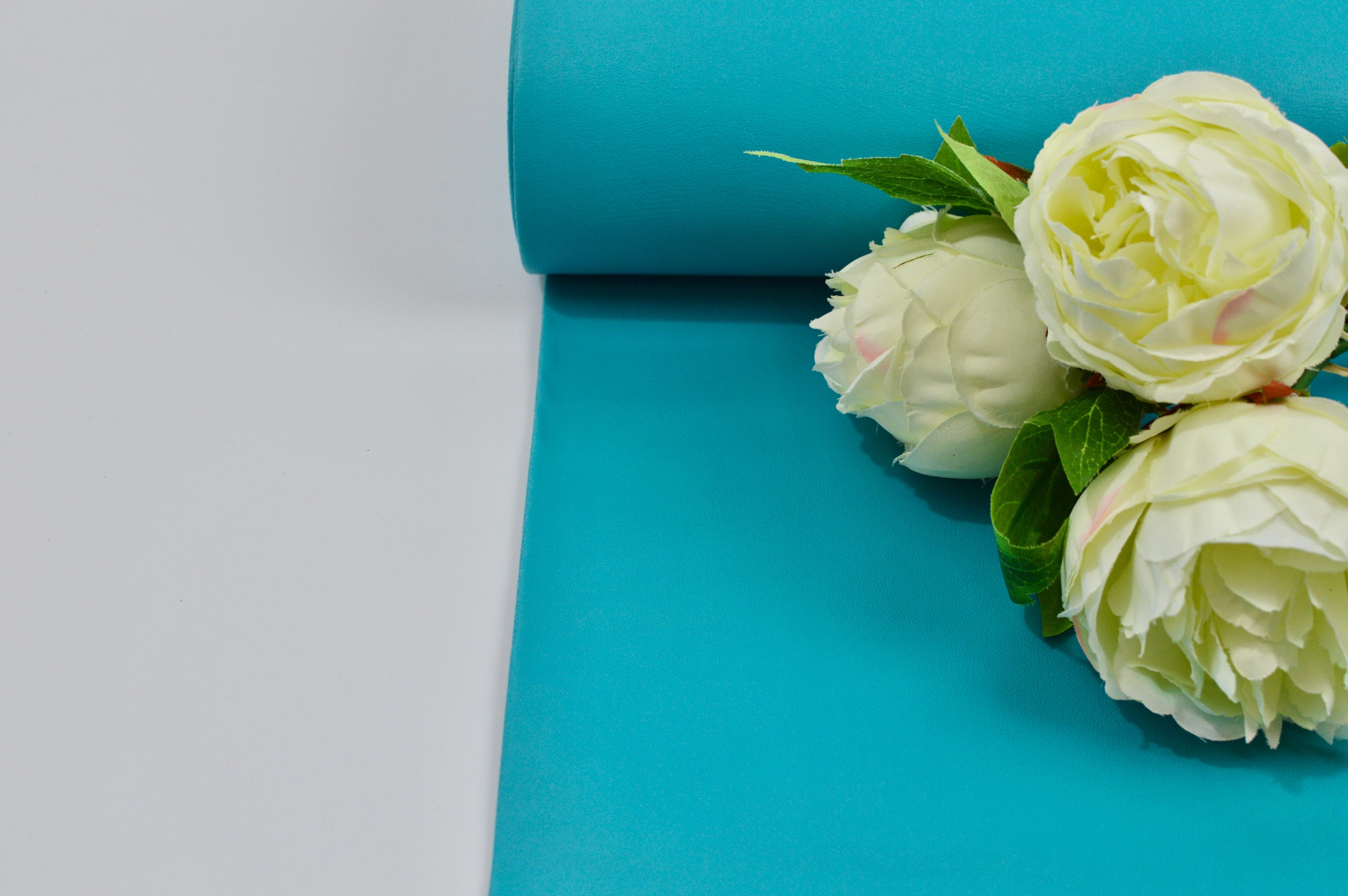 Kunstleder Nappa Style - Türkis Fabric poshpinks