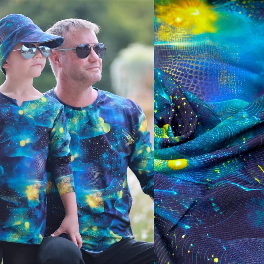 Stoffhändler mit Herz Eigenproduktion 18 - Starlight Currents by Tante Ema Fabric poshpinks