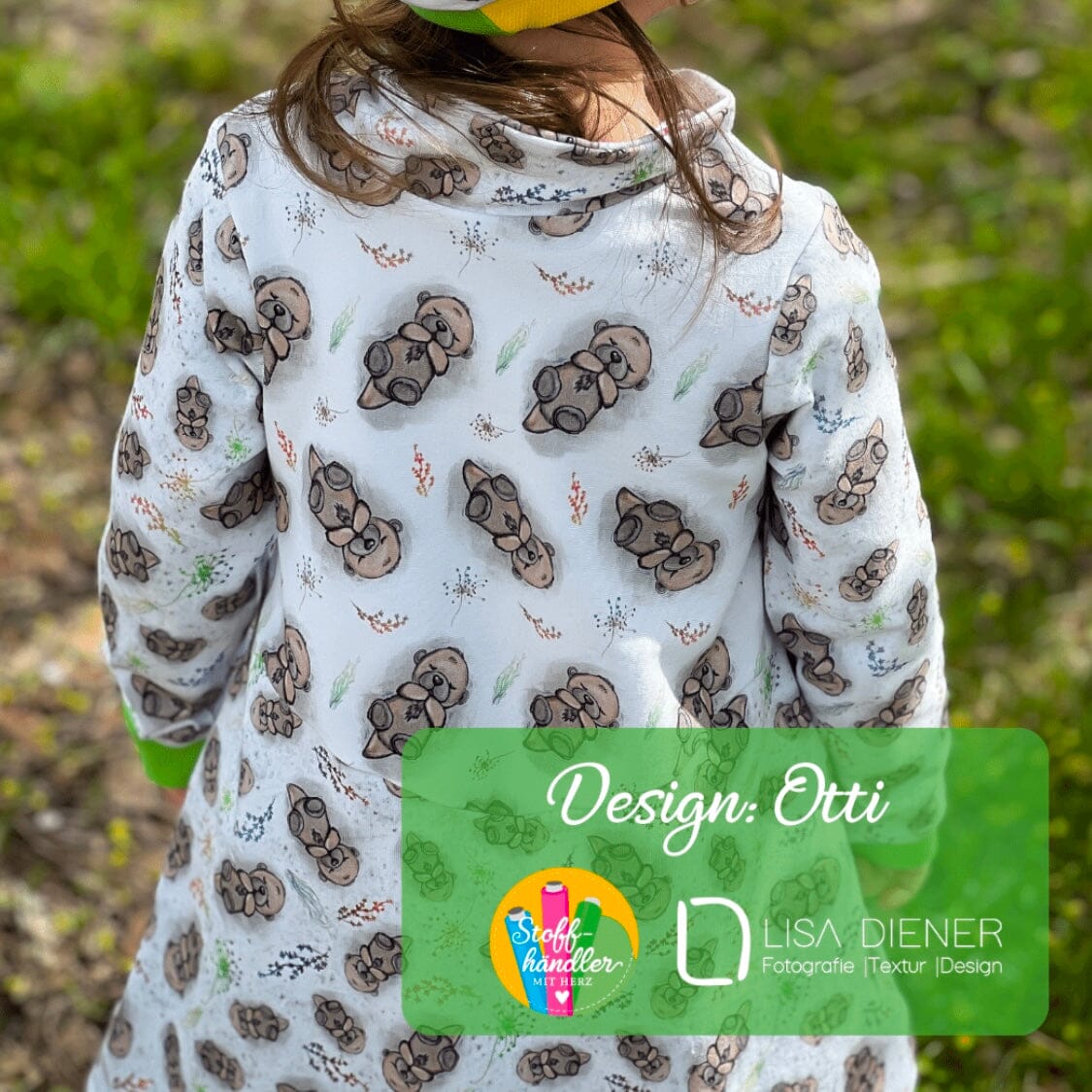 Stoffhändler mit Herz Eigenproduktion - Otter Otti Fabric poshpinks