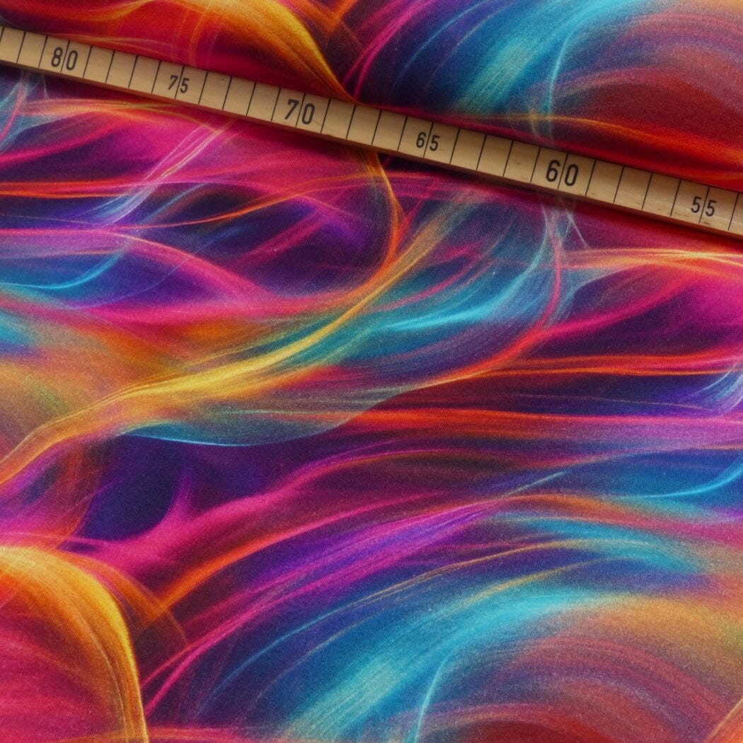 French Terry - Waves - Pink Bunt Fabric poshpinks