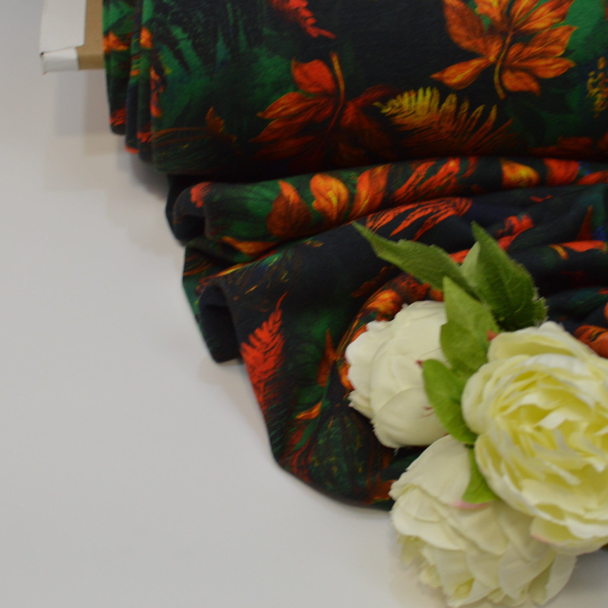 Aplenfleece - Sweat - Blätter Herbst Fabric poshpinks