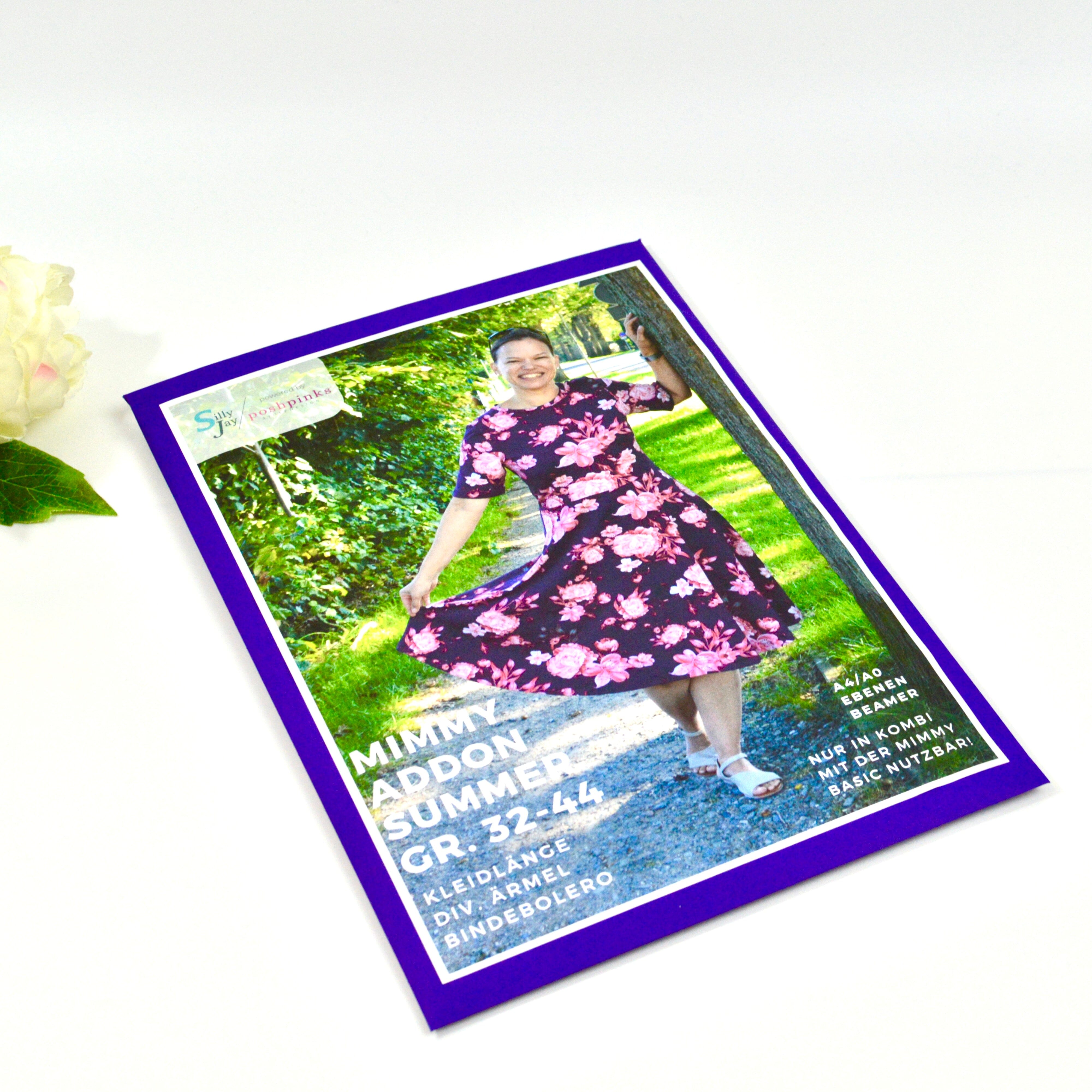 Papierschnittmuster - Mimmy Klassik Summer Addon 32-44 Schnittmuster poshpinks