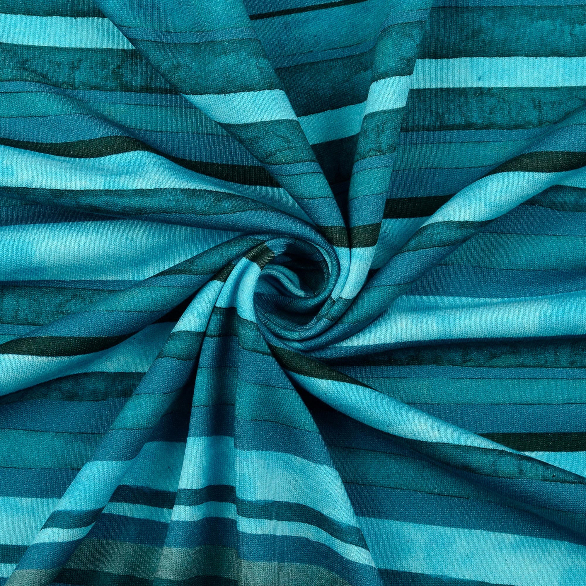 Sommersweat - angeraut - Protea Stripes - Blue Lagoon Fabric poshpinks