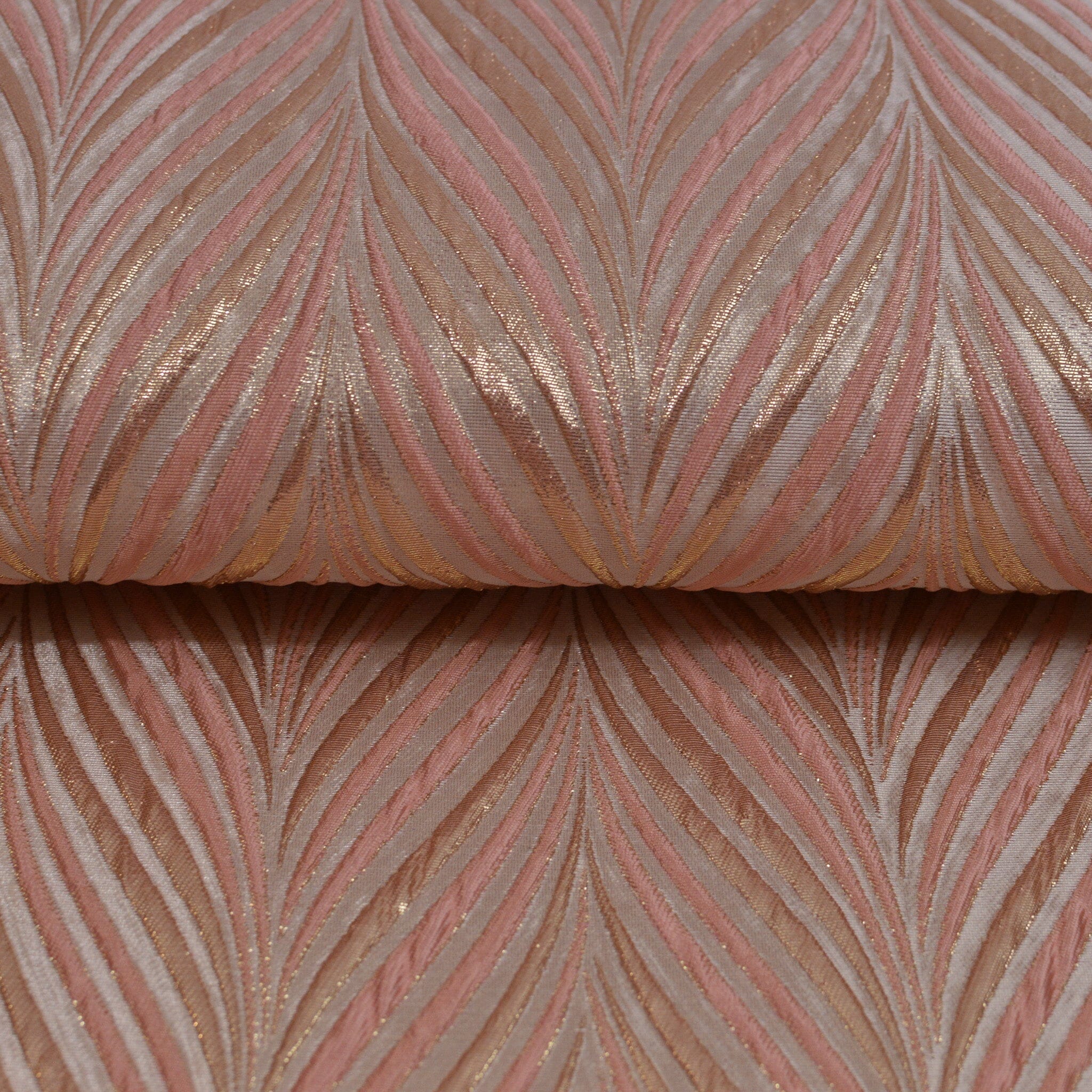 Brokat Wellen abstrakt apricot rosé Gold Fabric poshpinks