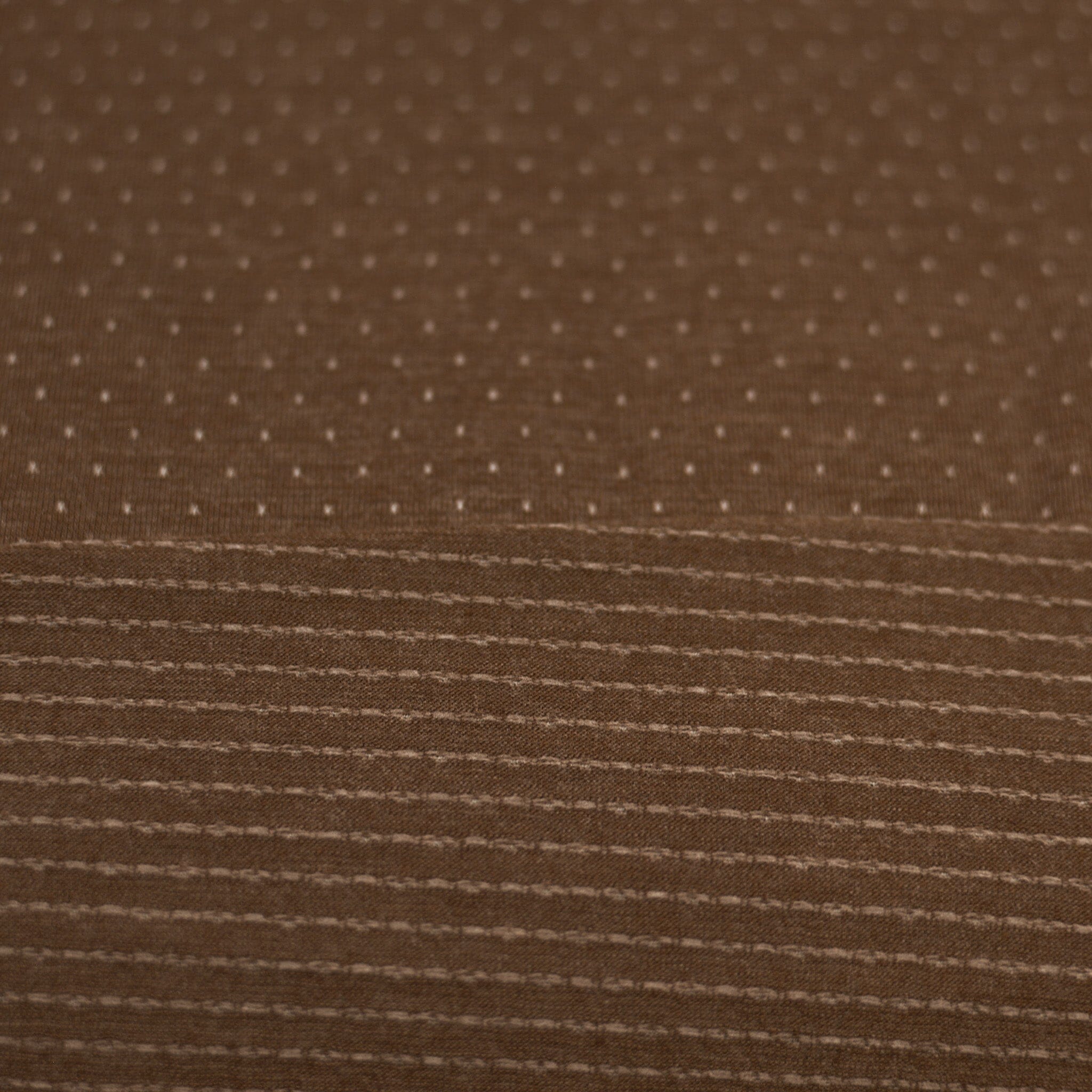 Jacquardjersey - Double Face - Streifen / Punkte - Nougatbraun Fabric poshpinks