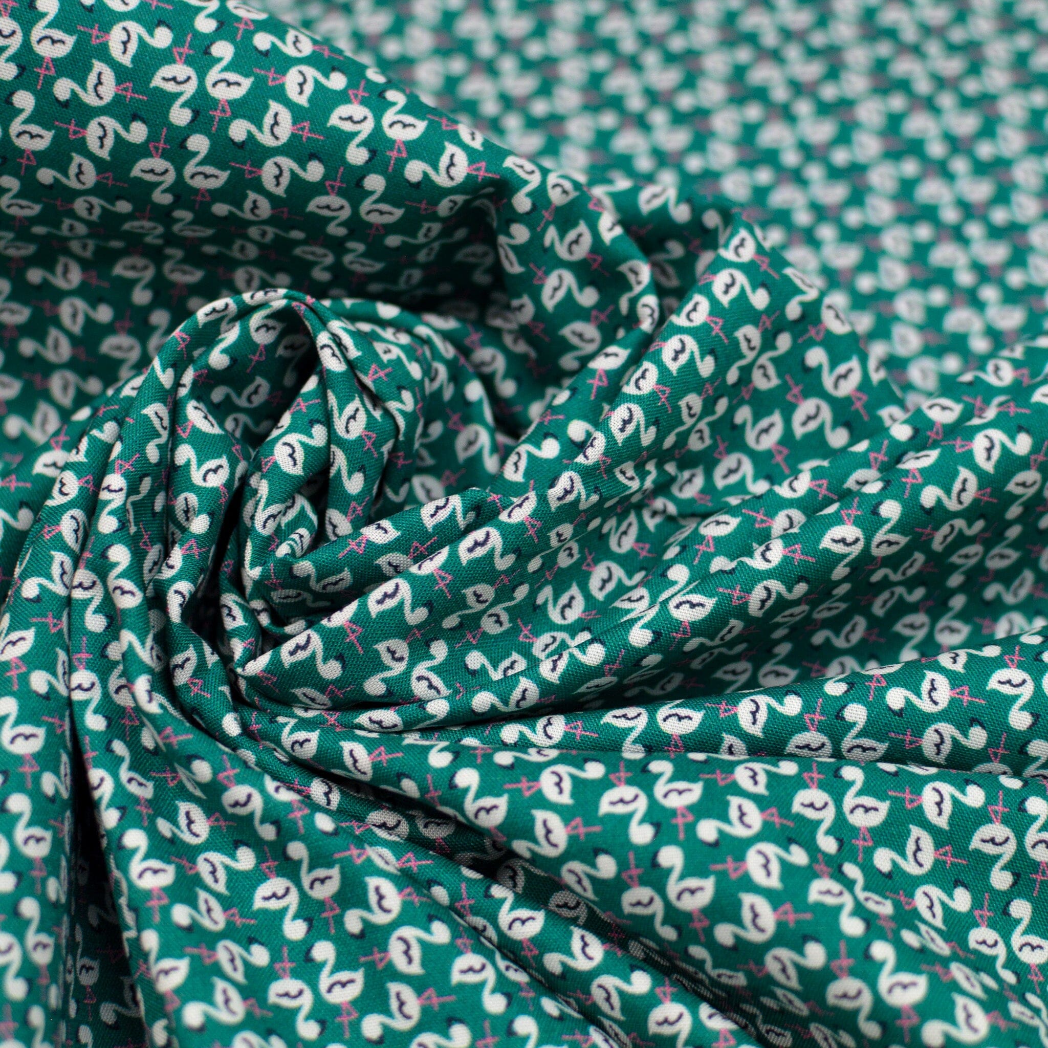 Baumwoll Popeline - Flamingos Fabric poshpinks