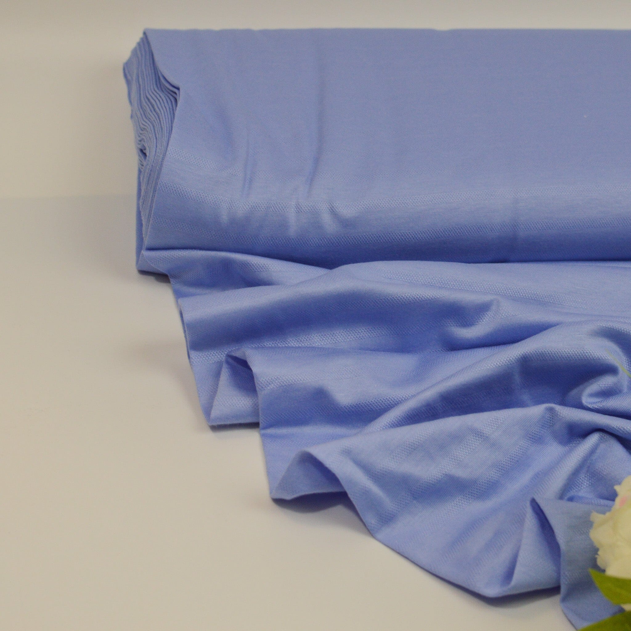 Jacquardjersey - Streifen - Peri lila blau weiß Fabric poshpinks