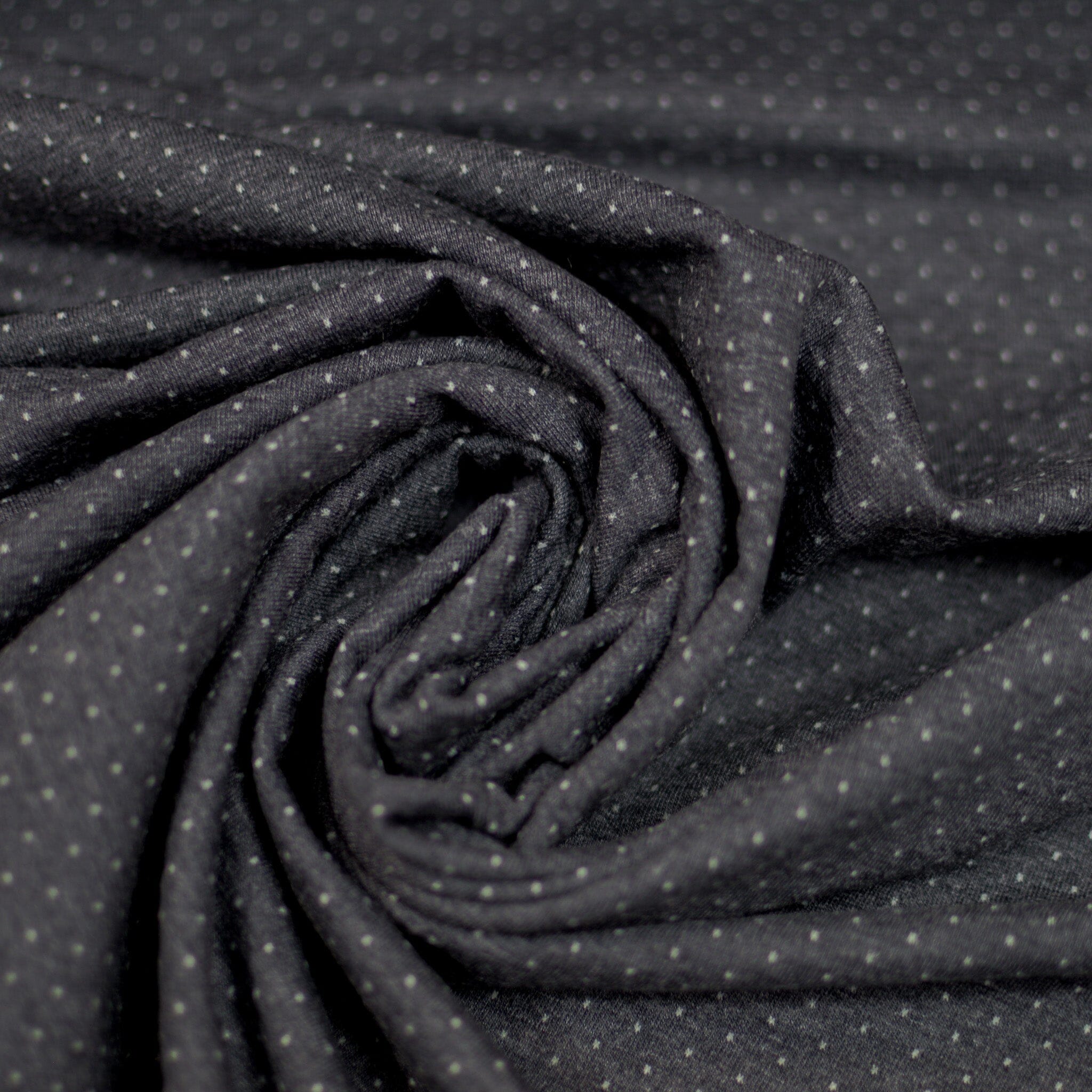 Jacquardjersey - Double Face - Streifen / Punkte - dunkelgrau Fabric poshpinks