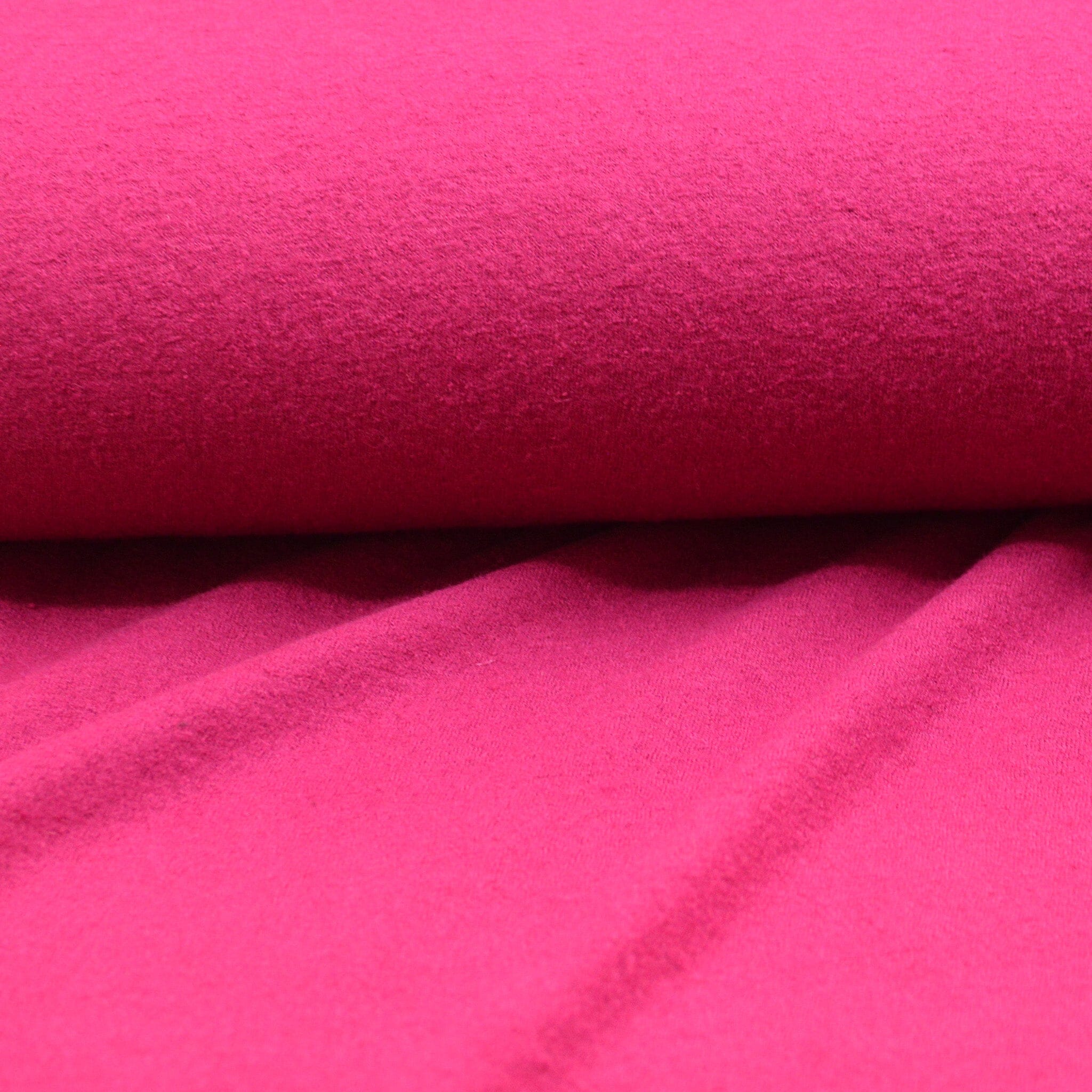 Viskose-Wolle Walkstoff - Fuchsia pink Fabric poshpinks