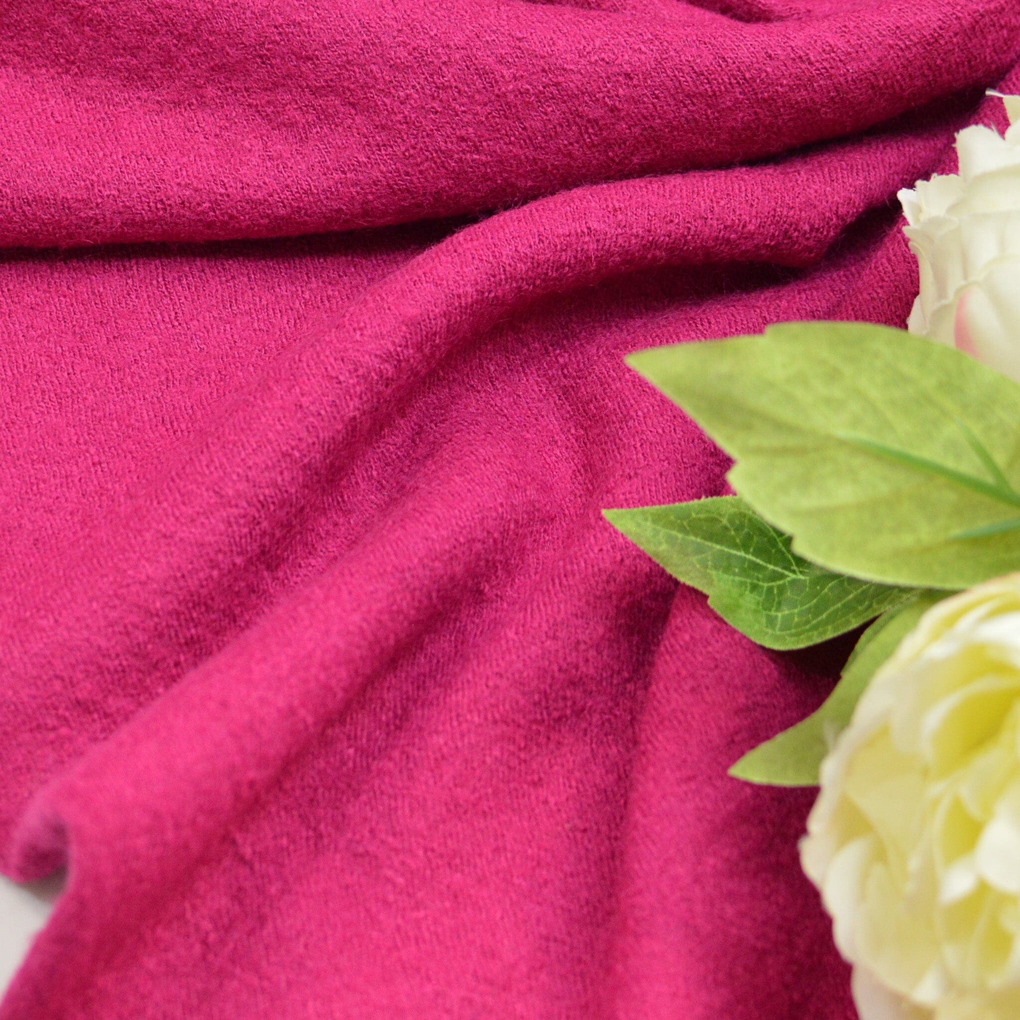 Viskose-Wolle Walkstoff - Fuchsia pink Fabric poshpinks