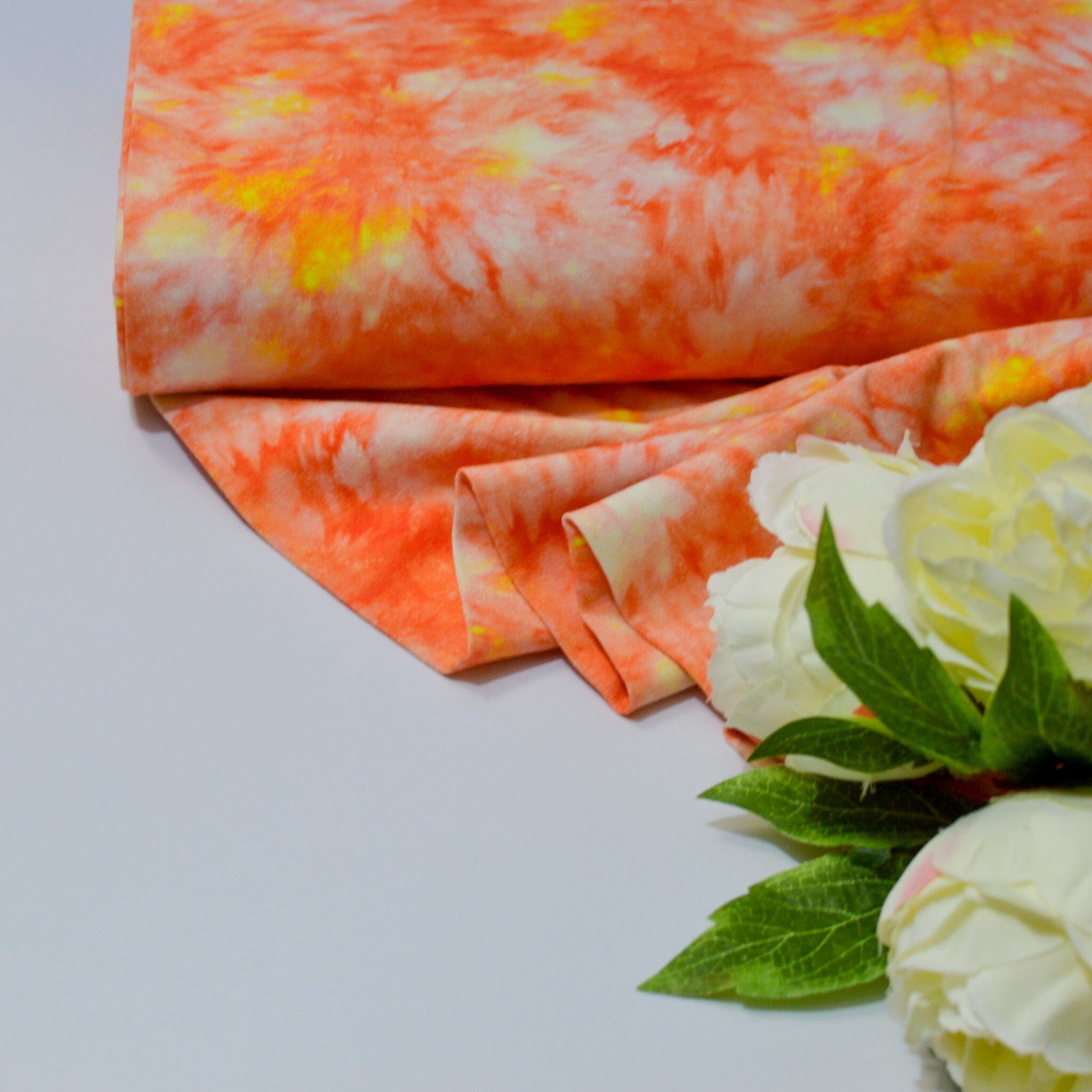 Baumwolljersey - Batik - orange gelb Fabric poshpinks