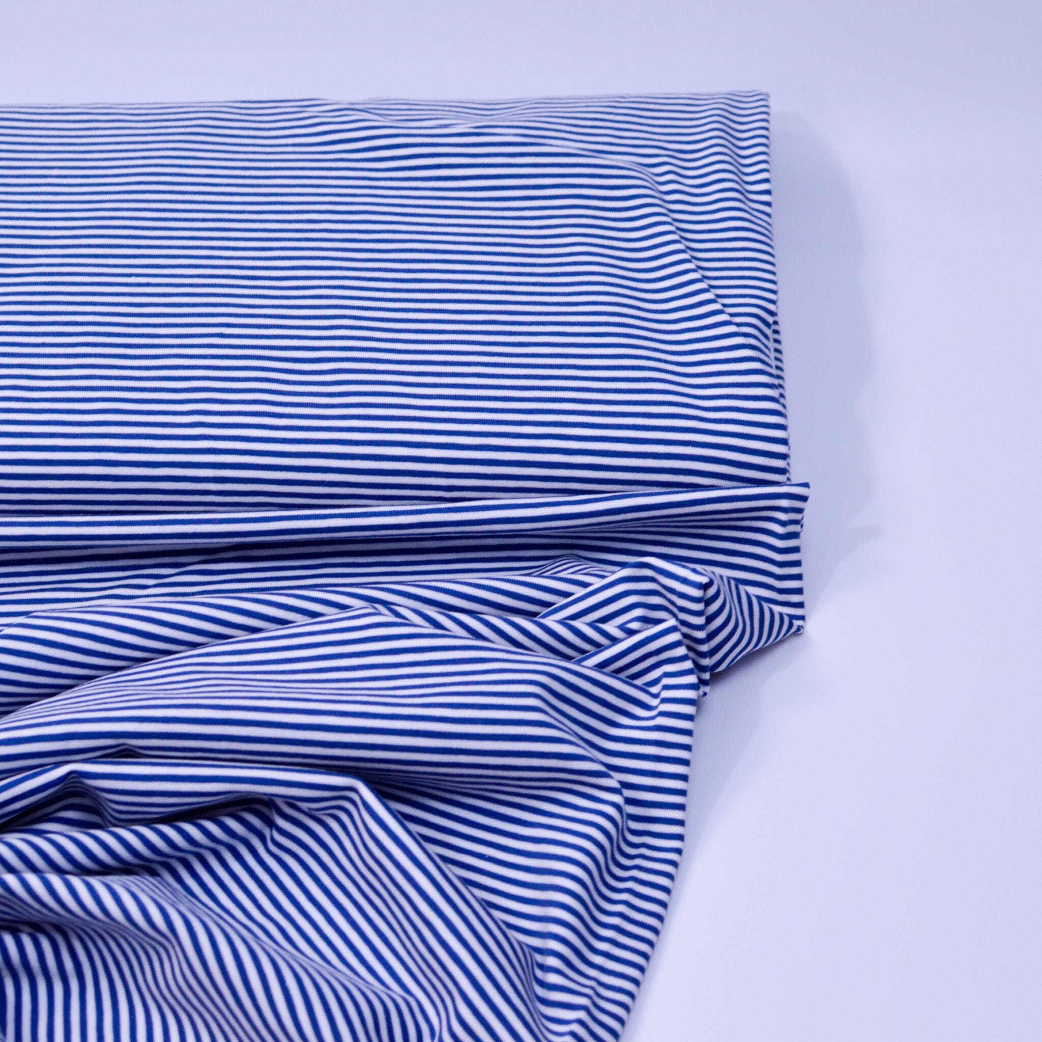 Baumwolljersey - Streifen mini - weiß dunkelblau - Ringel Fabric poshpinks