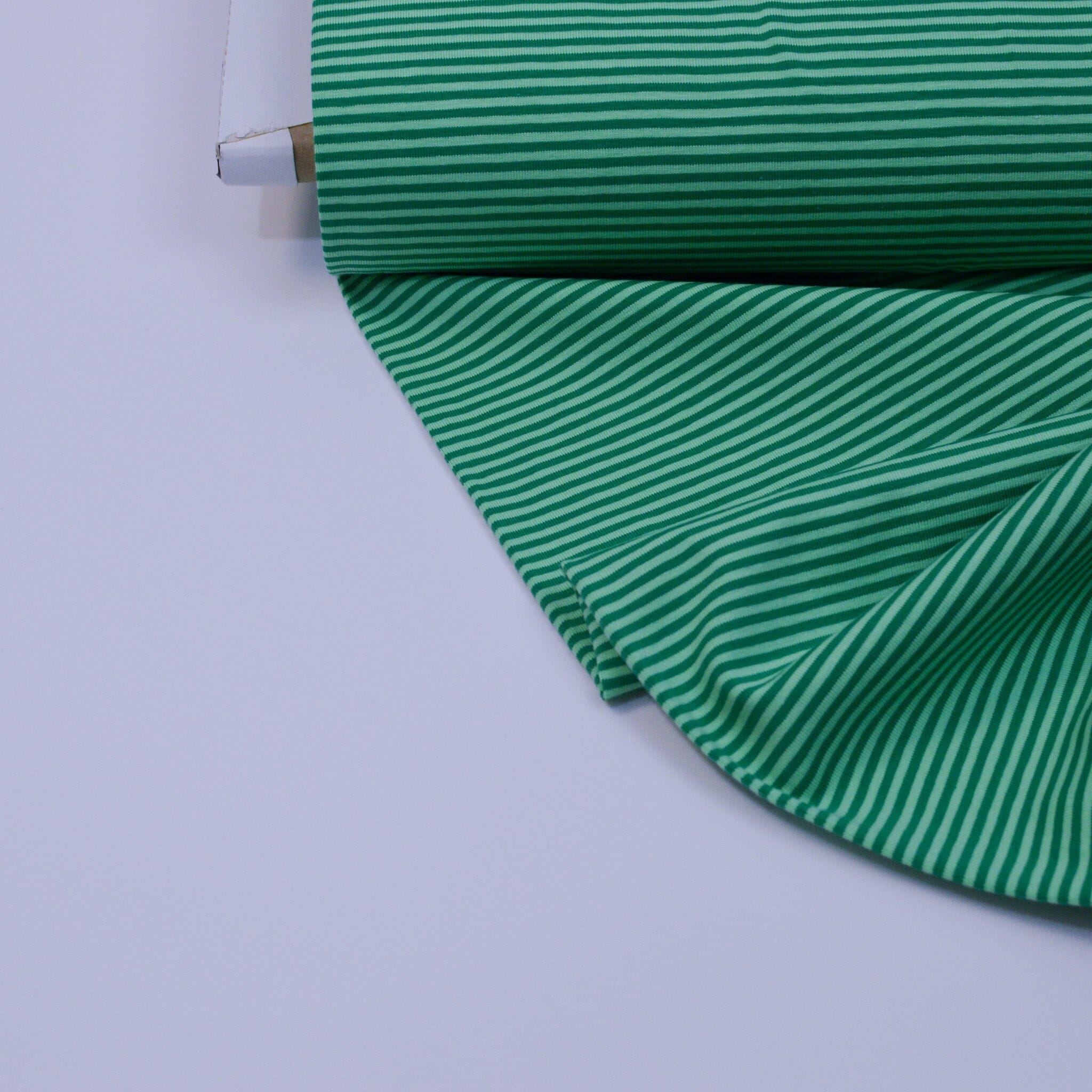 Baumwolljersey - Streifen mini - grün Limette - Ringel Fabric poshpinks