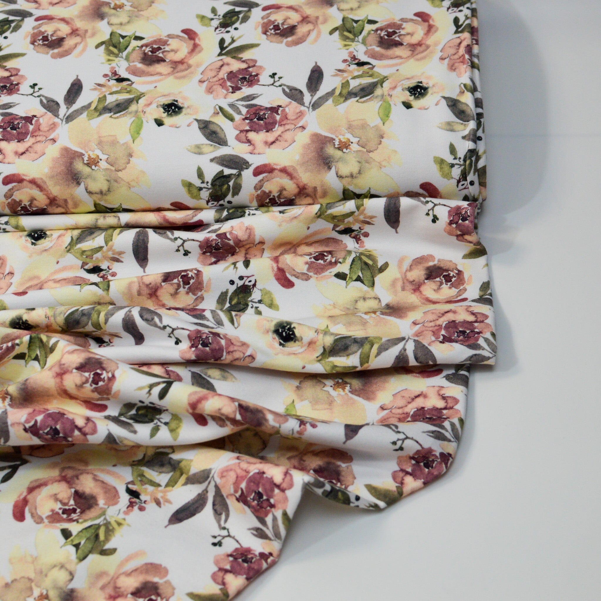 French Terry - Rosen natur Fabric poshpinks