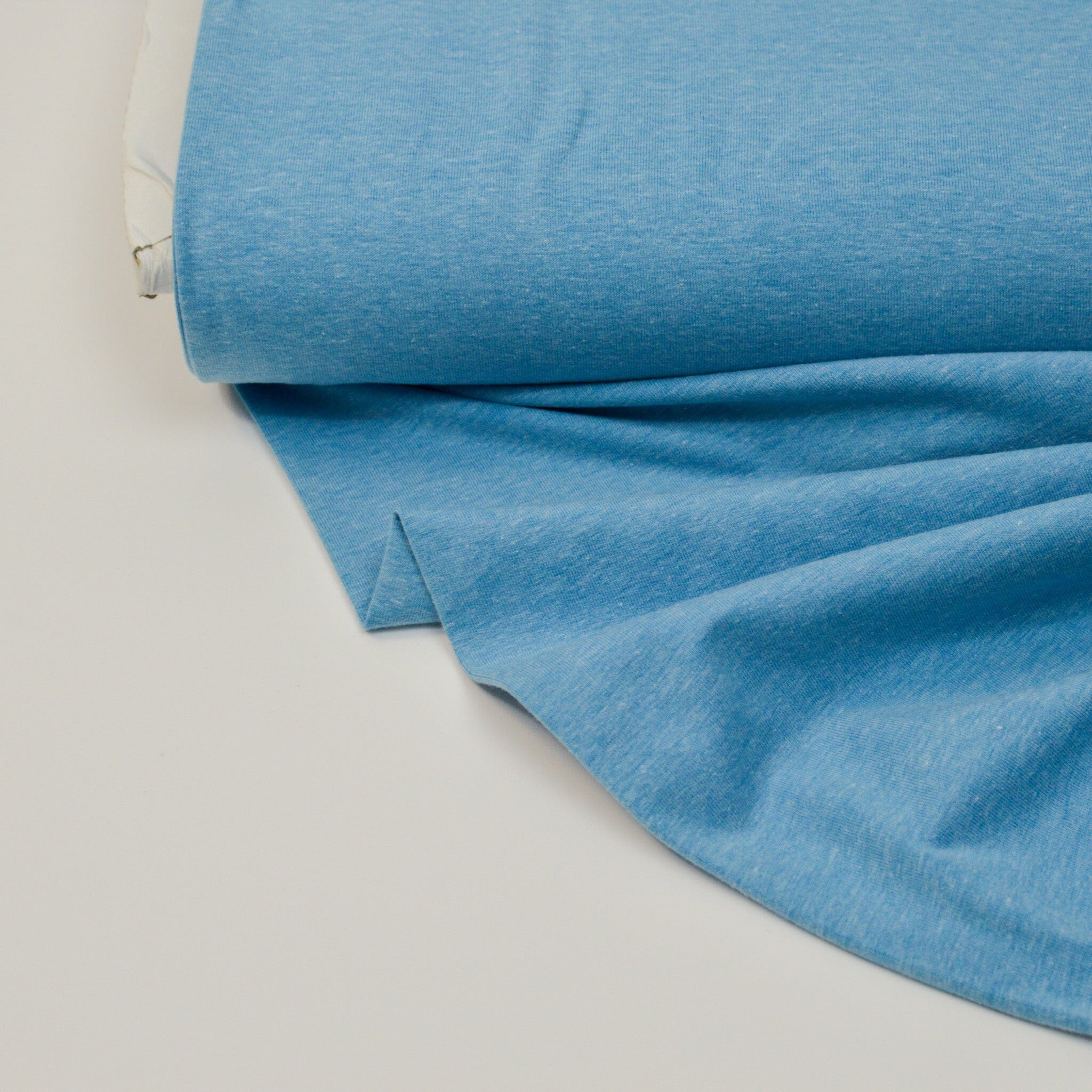 Melangejersey - aquablau Fabric poshpinks