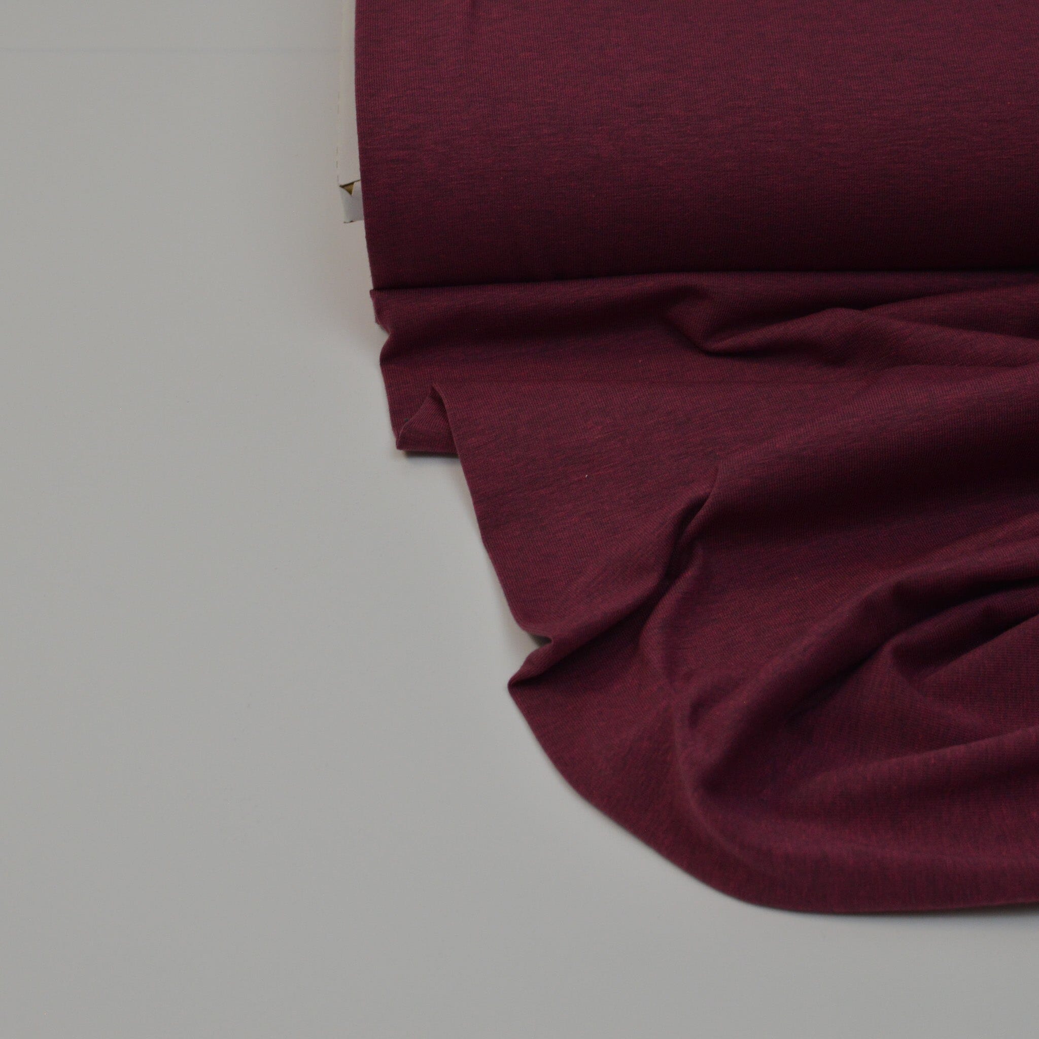 Melangejersey - aubergine schwarz Fabric poshpinks