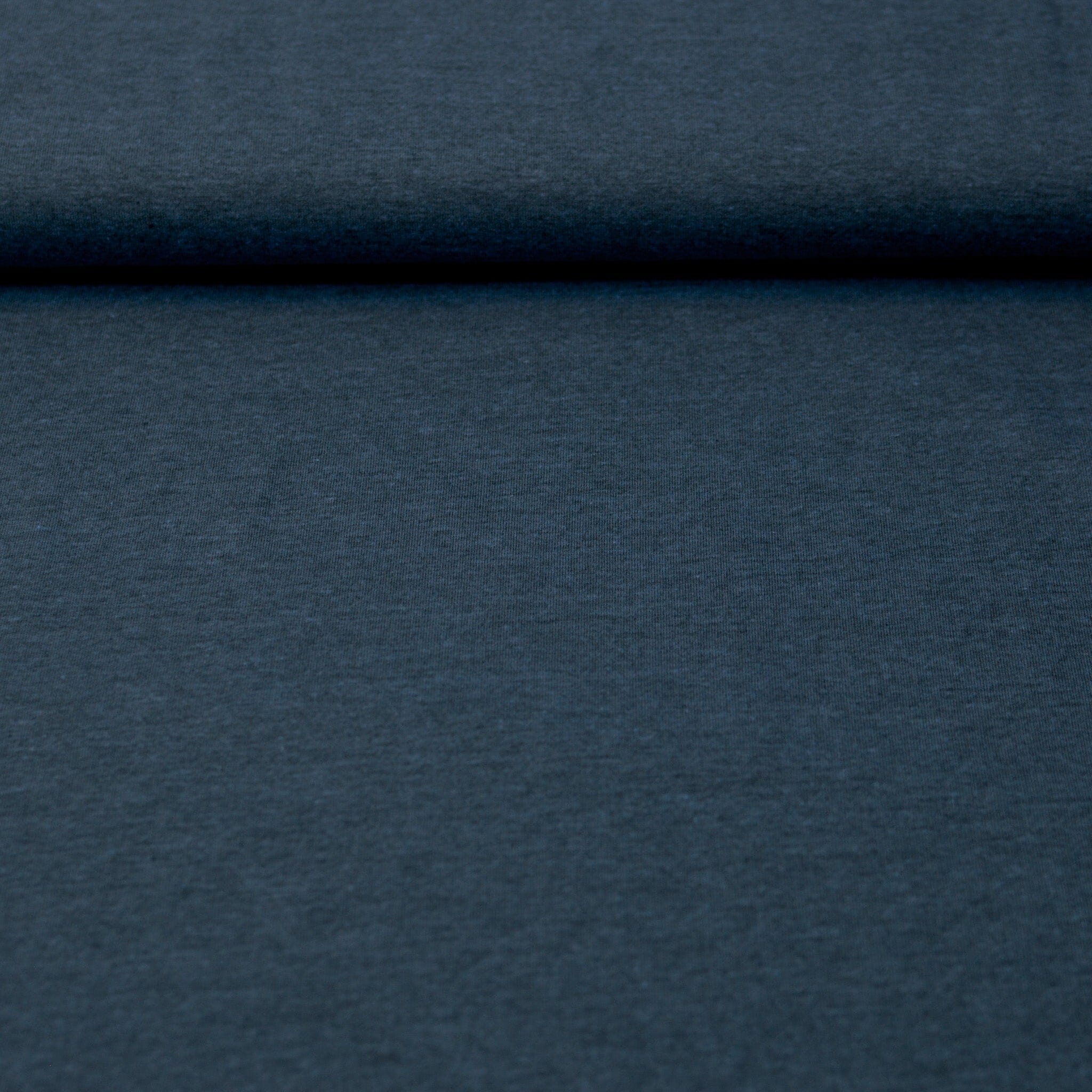 Melangejersey - mittelblau schwarz Fabric poshpinks