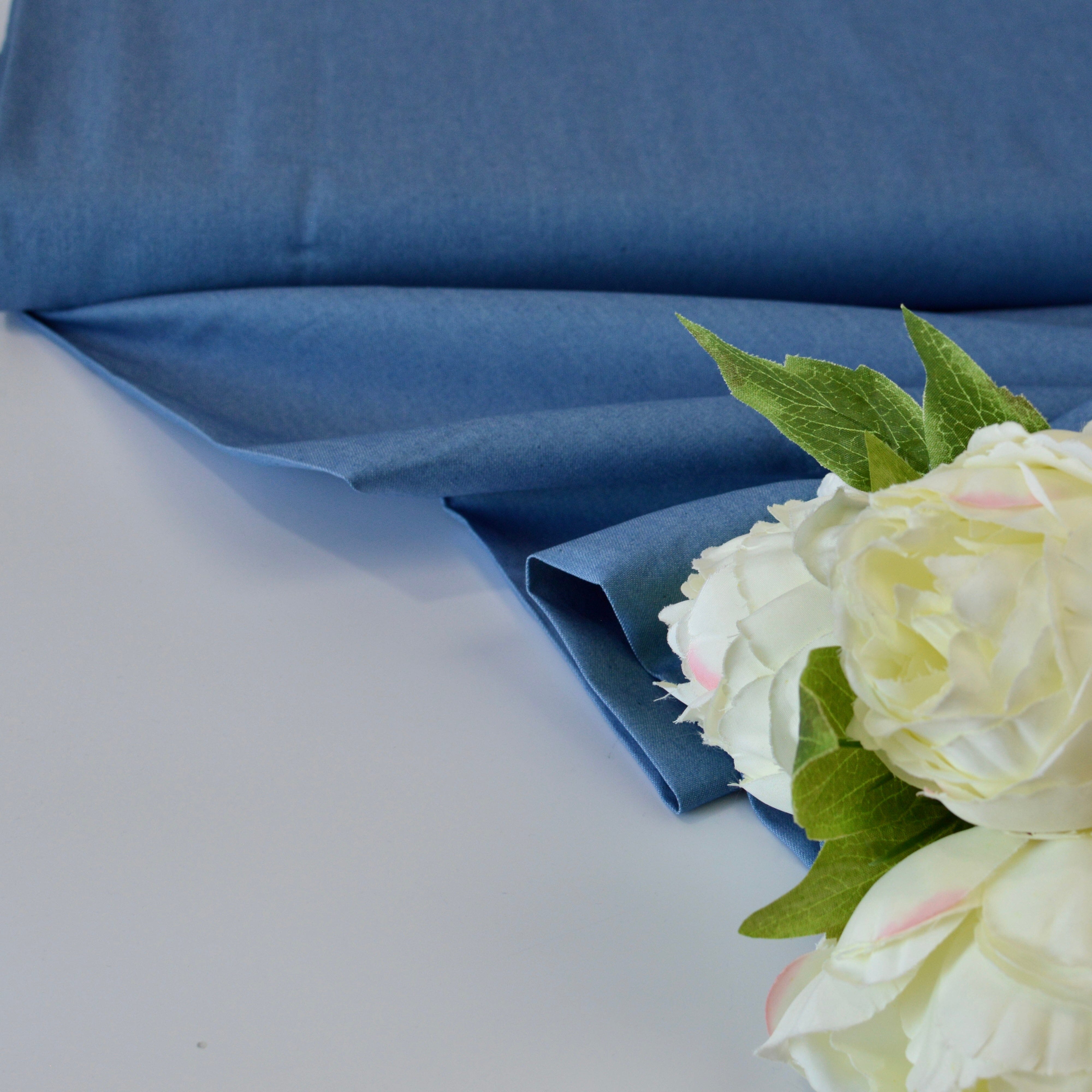 Chambray - stone washed uni - Baumwollmix Webware Fabric poshpinks