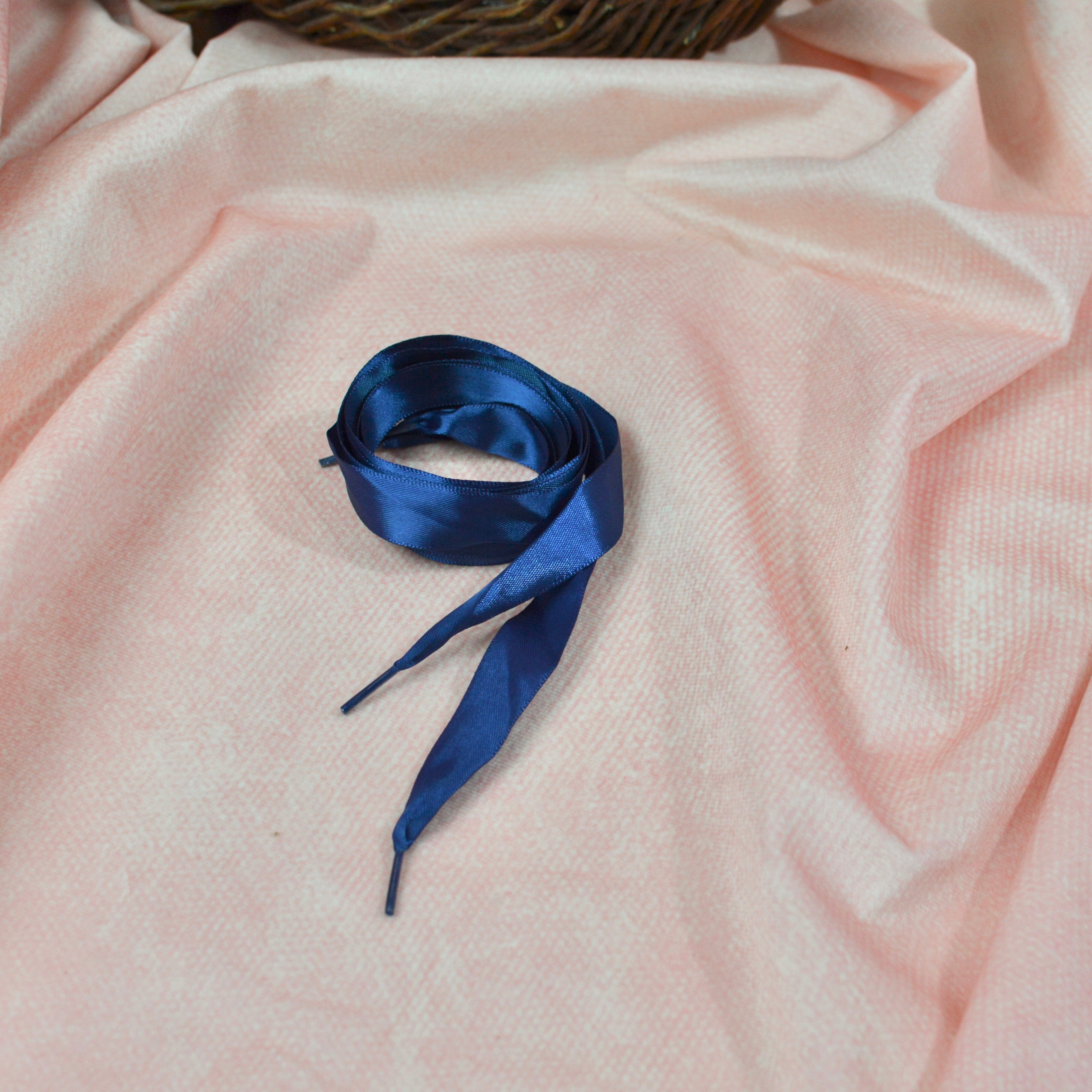 Satinband Schnürsenkel Dunkelblau 110 cm Pearls poshpinks