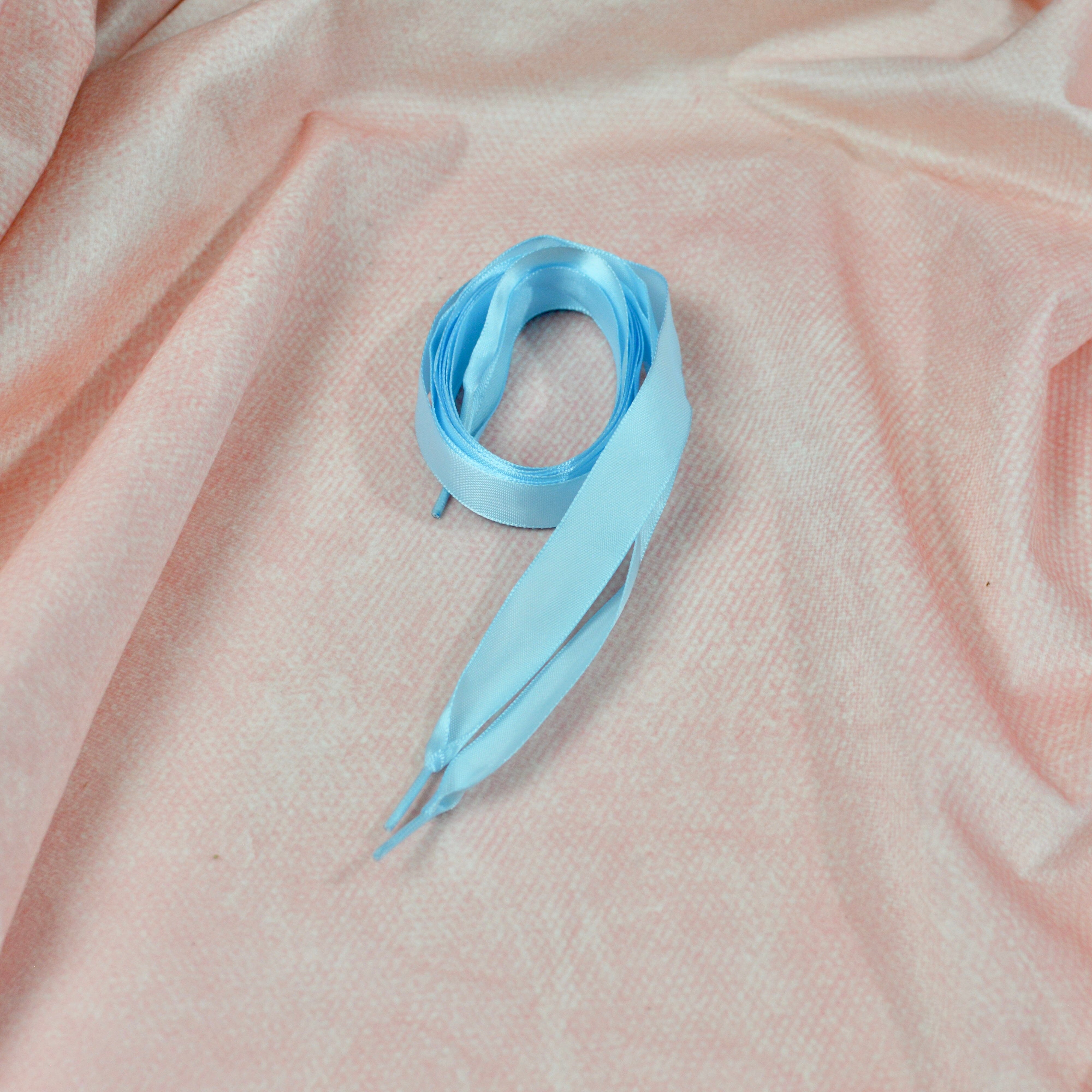 Satinband Schnürsenkel hellblau 110 cm Pearls poshpinks