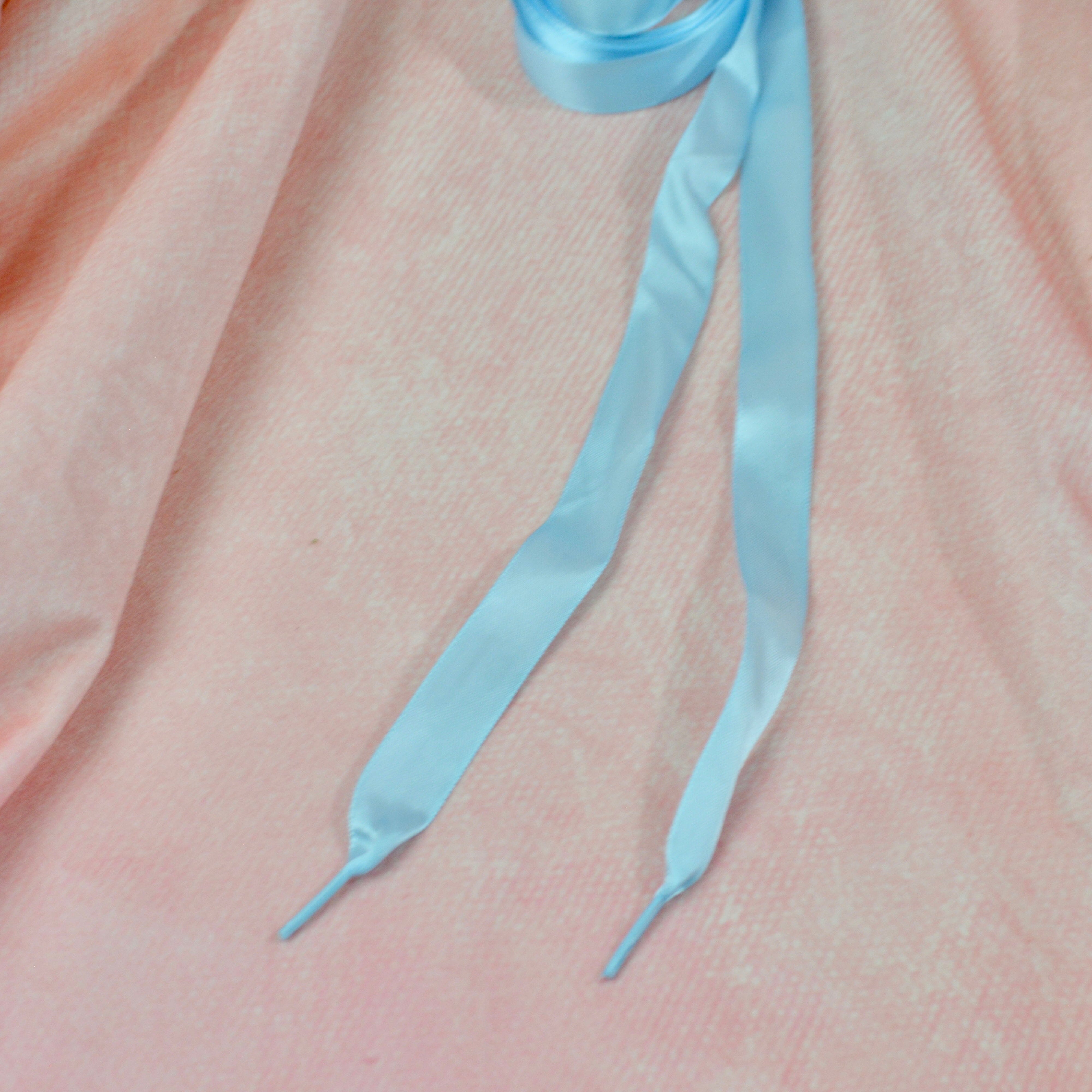 Satinband Schnürsenkel hellblau 110 cm Pearls poshpinks