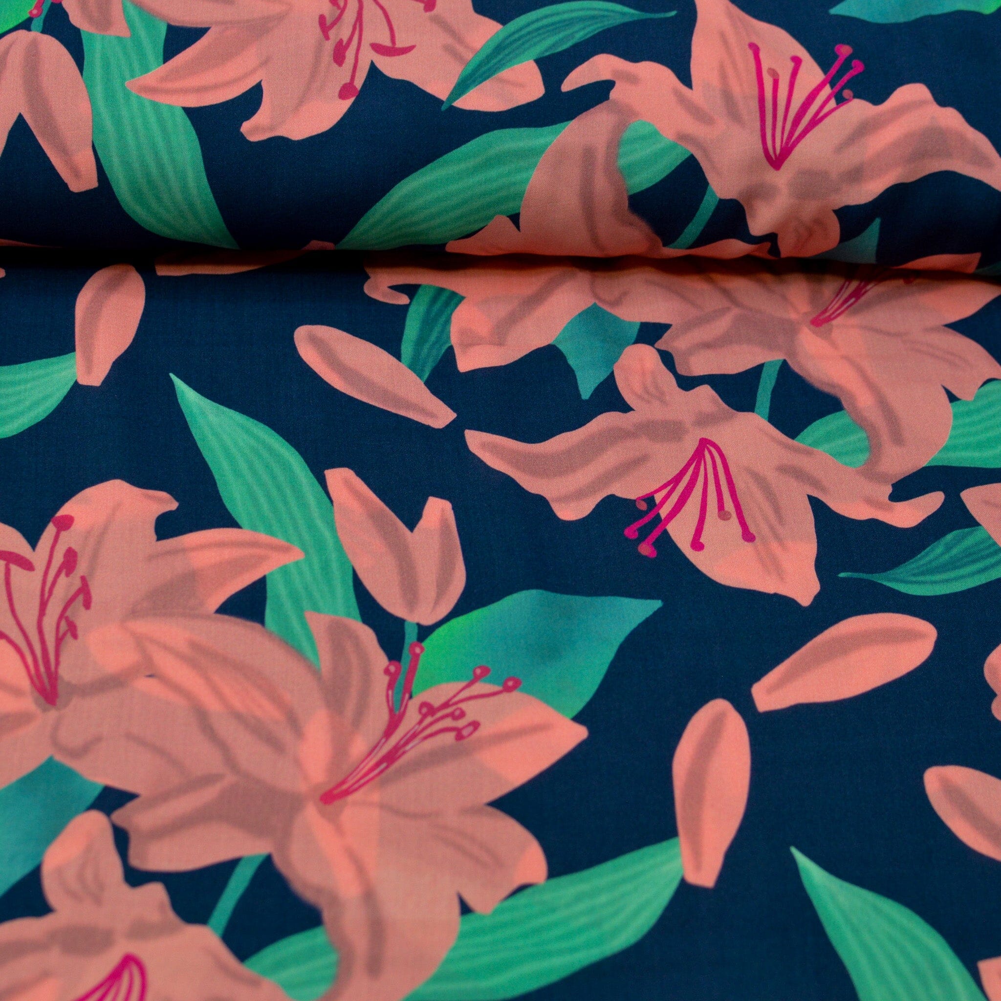 Ecovero™ Viskose - Velithe Grand Bleu Foncé - by Theresartventure Fabric poshpinks