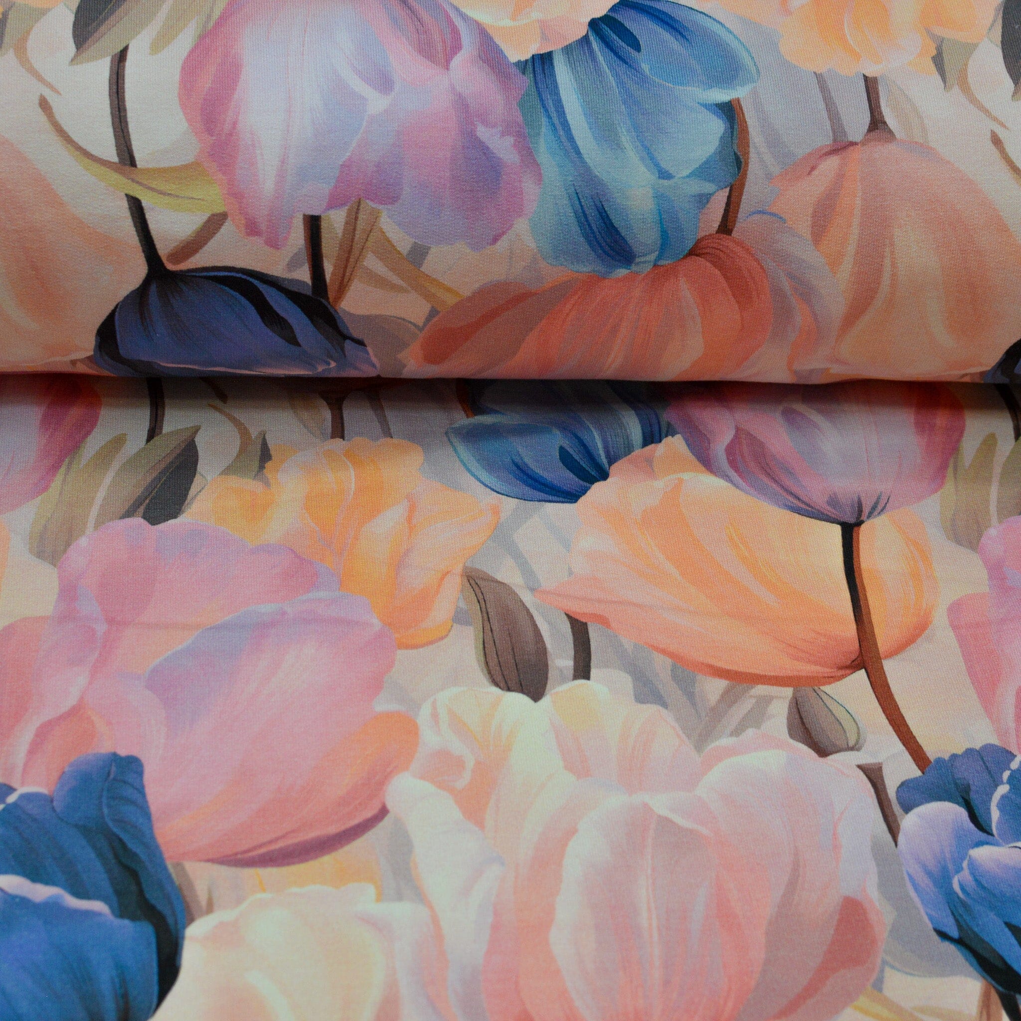 French Terry - Tulpentraum - rosé Fabric poshpinks