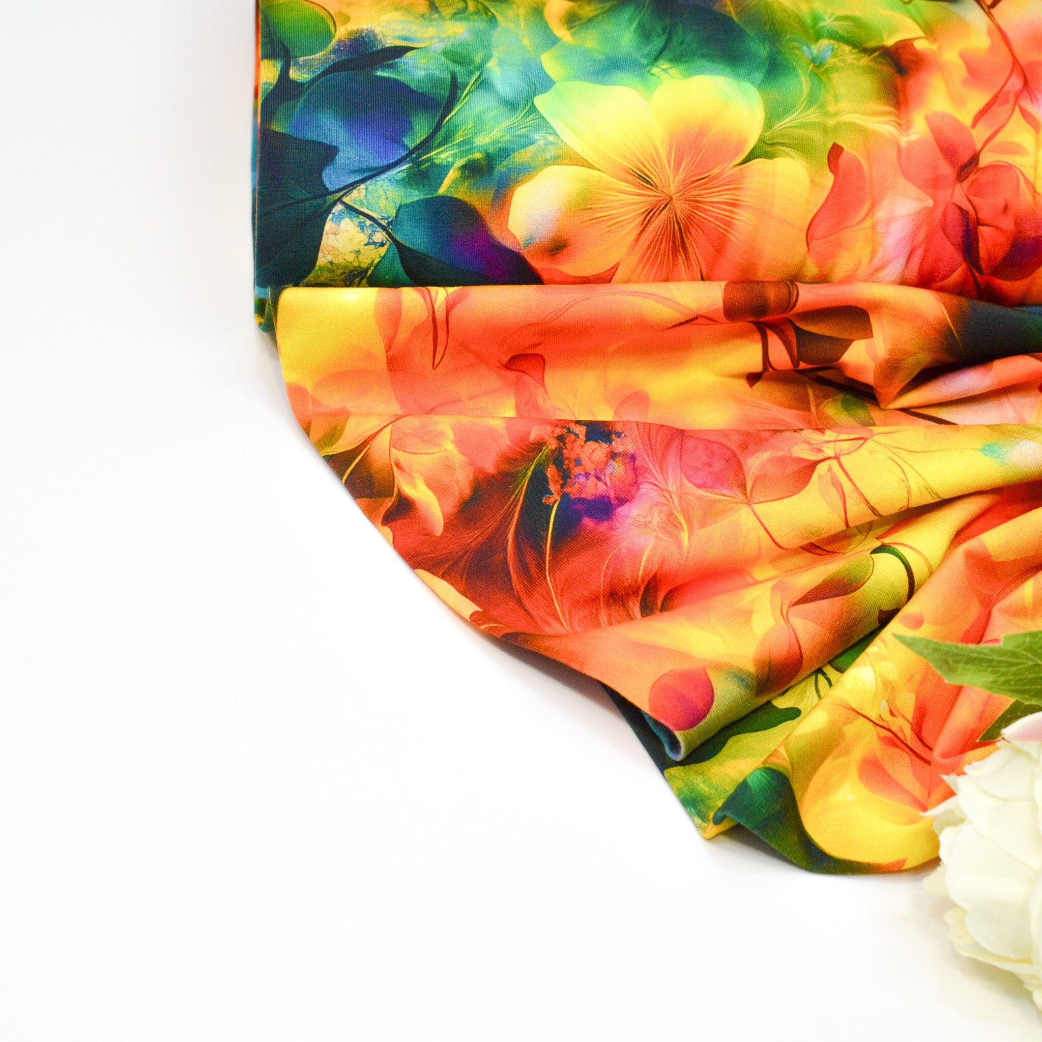 Stoffhändler mit Herz Eigenproduktion 18 - Golden Bloomfire by Tante Ema Fabric poshpinks