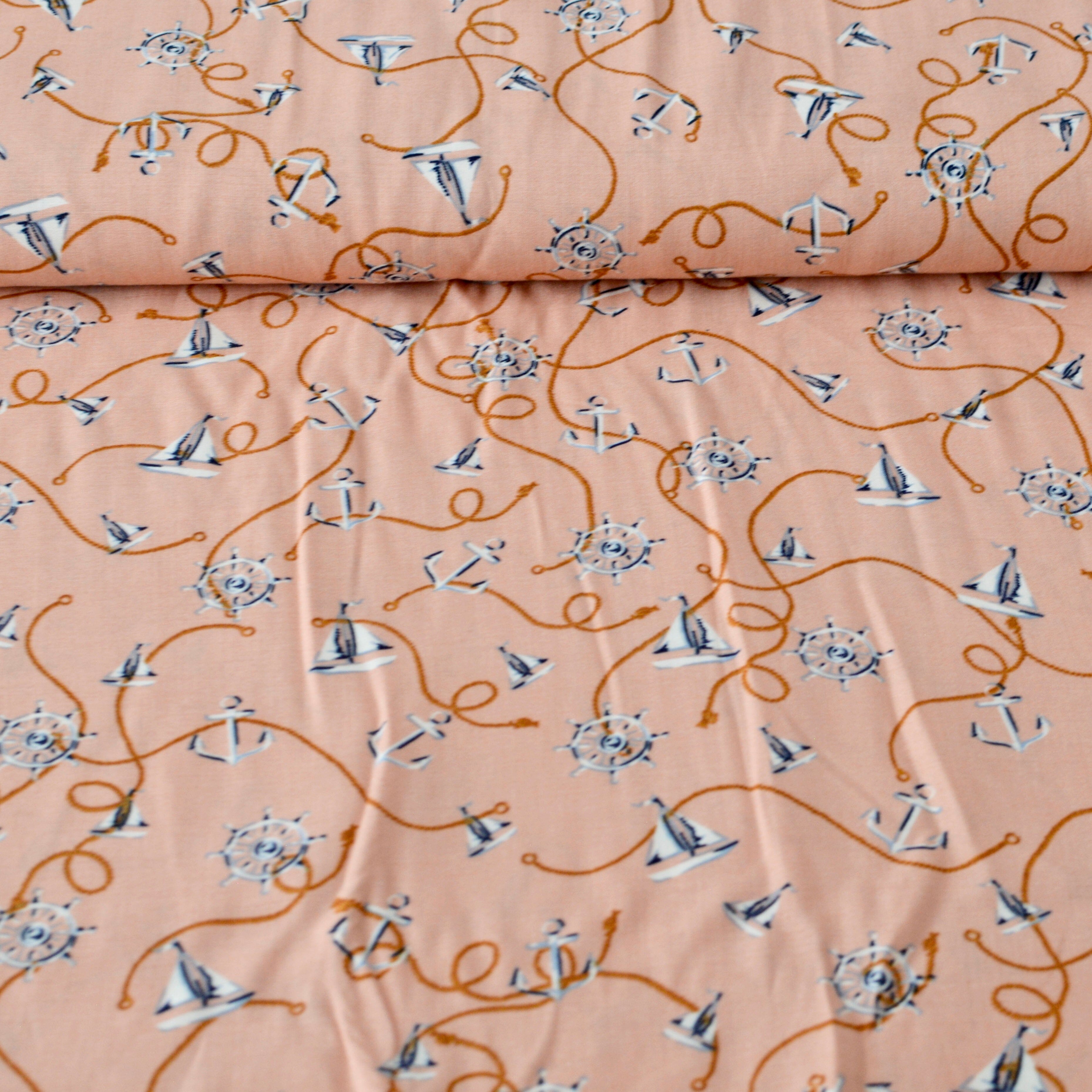 Viskose - mare - lachsrosa Fabric poshpinks