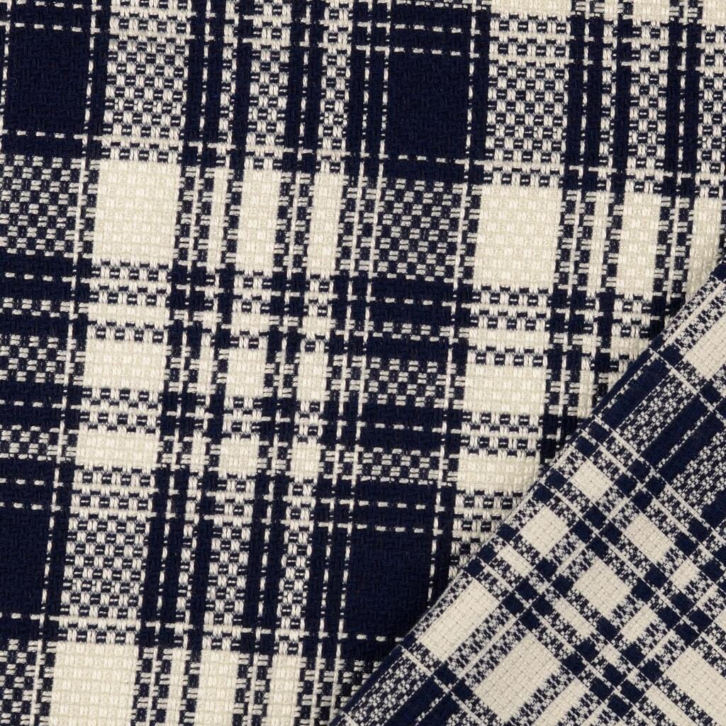 Boucléstoff - marineblau ecru Fabric poshpinks