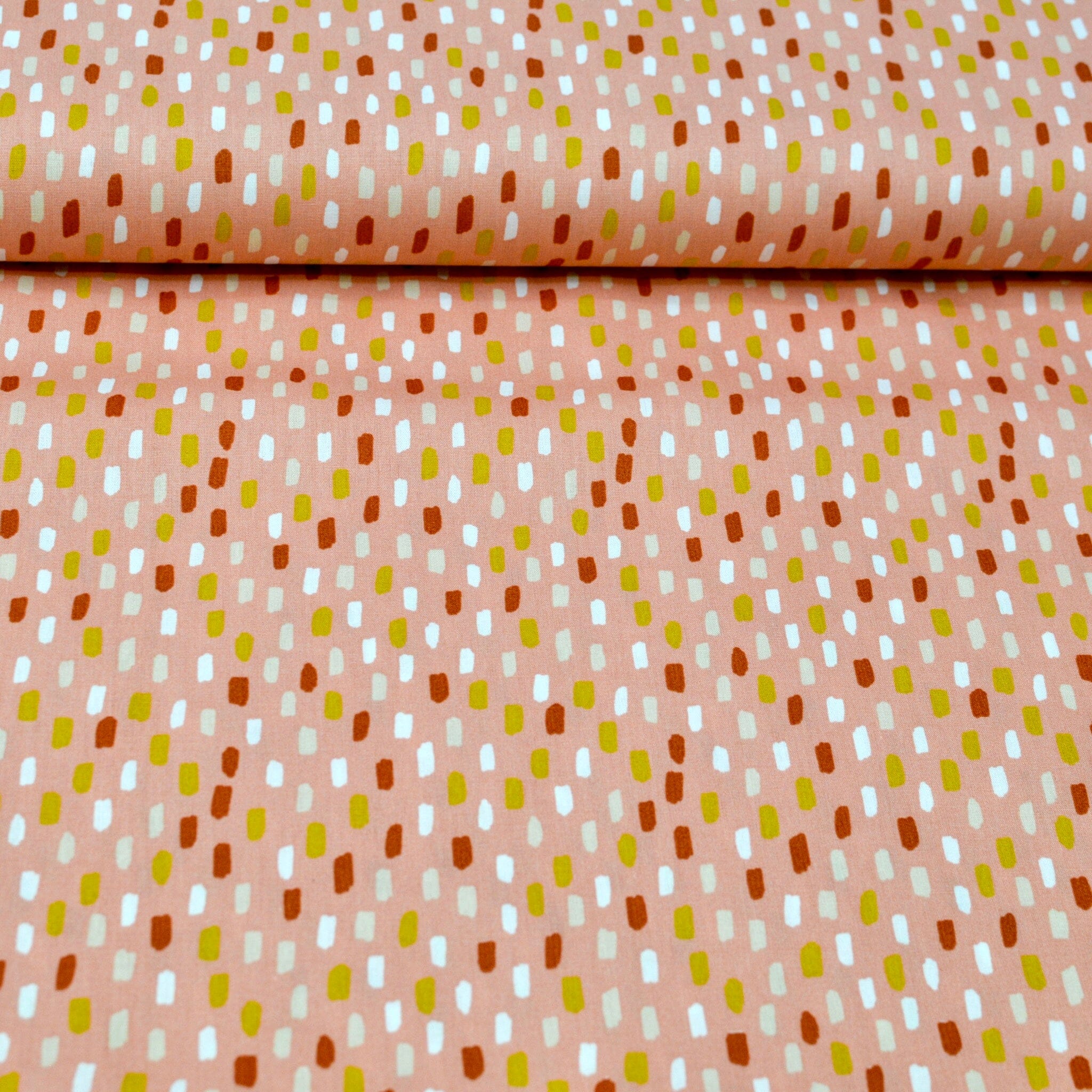 Baumwoll Popeline - Strips - Peach Fabric poshpinks