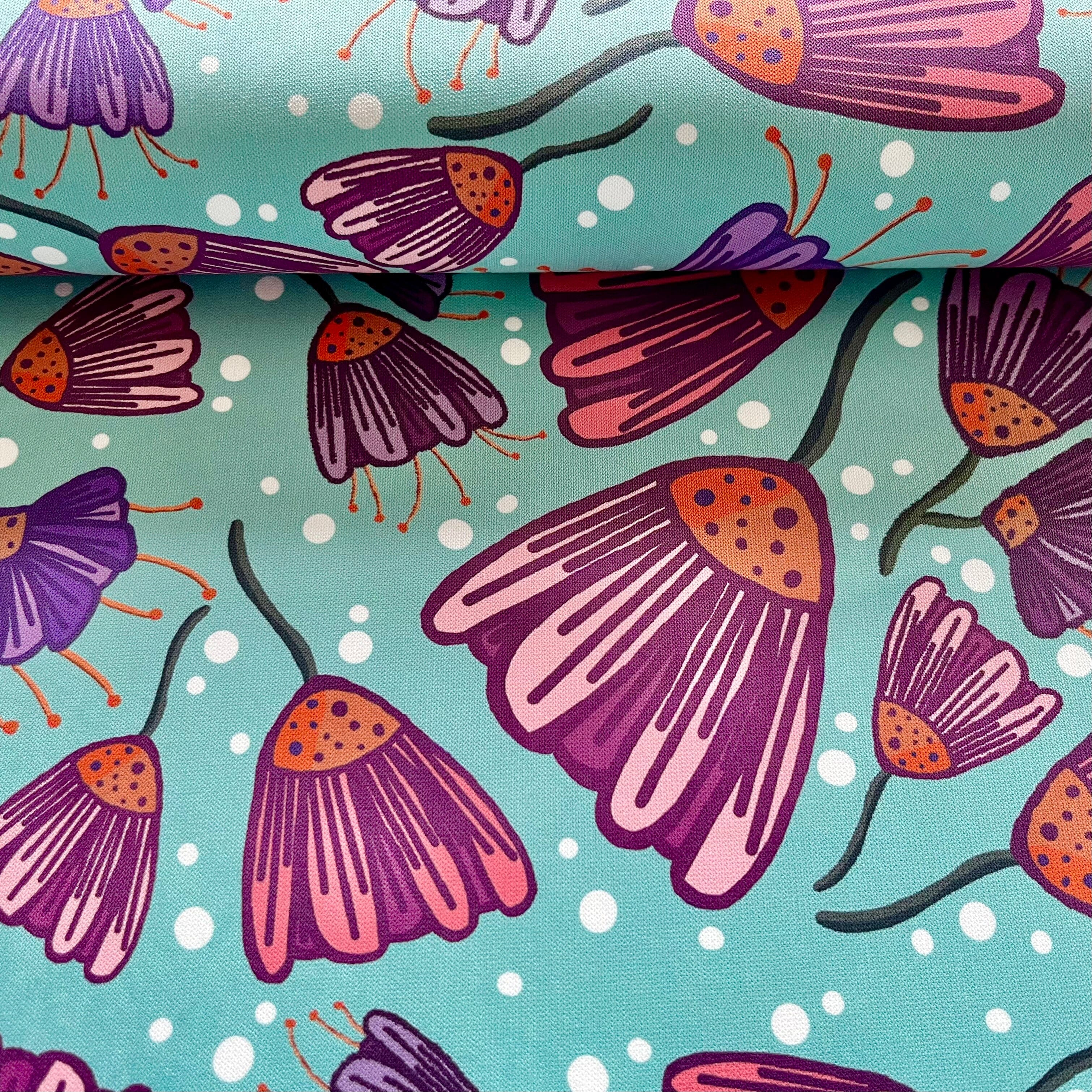 Tender recycling Canvas " Pearl Turqoise “ designed by emjo_design Fabric poshpinks
