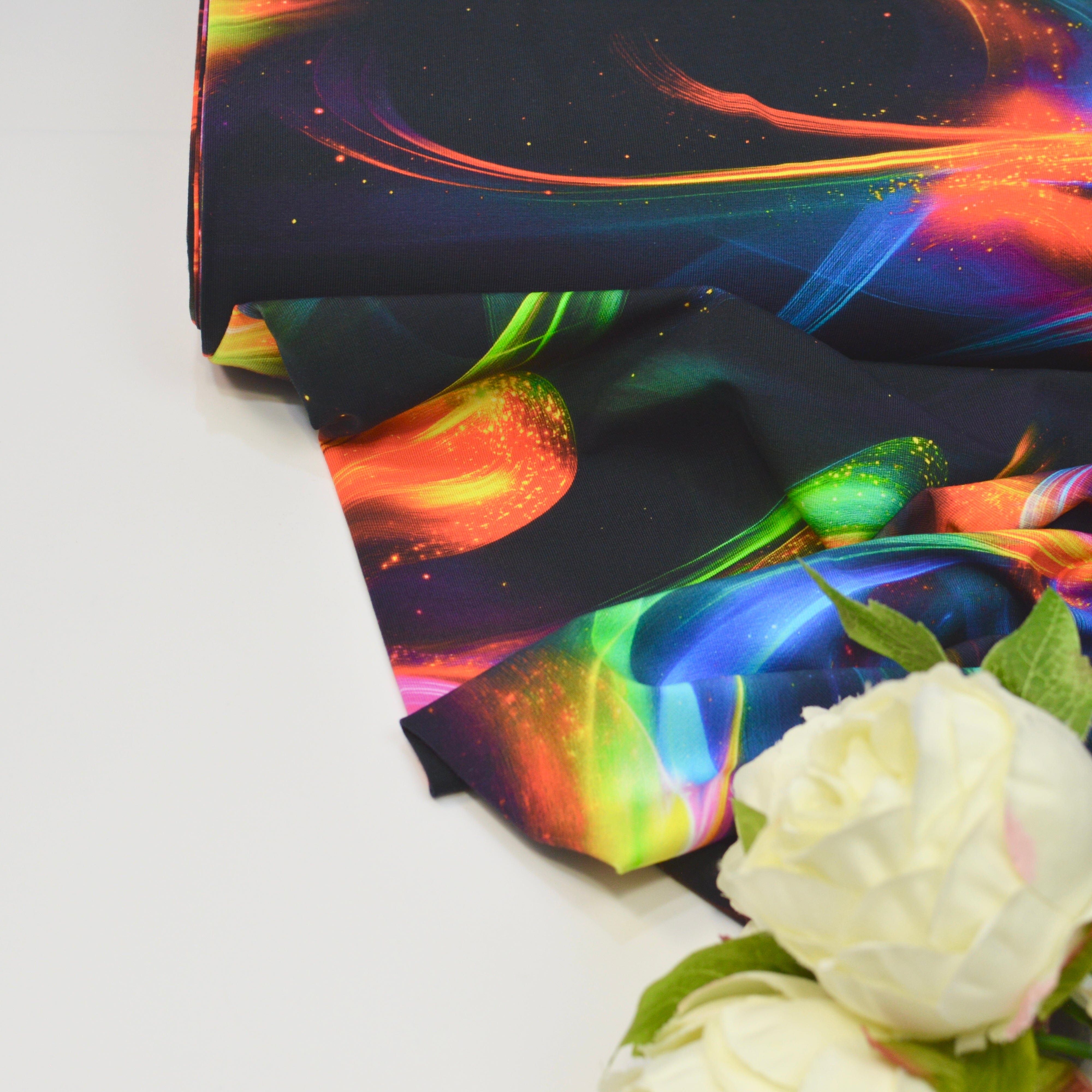 Stoffhändler mit Herz Eigenproduktion 17 - Aqua Flora by Tante Ema Fabric poshpinks