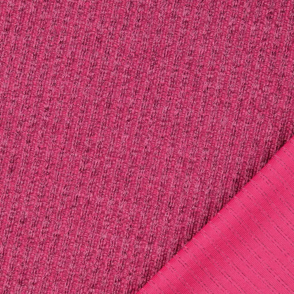 Strickstoff grobe Rippe - beerenpink meliert Fabric poshpinks