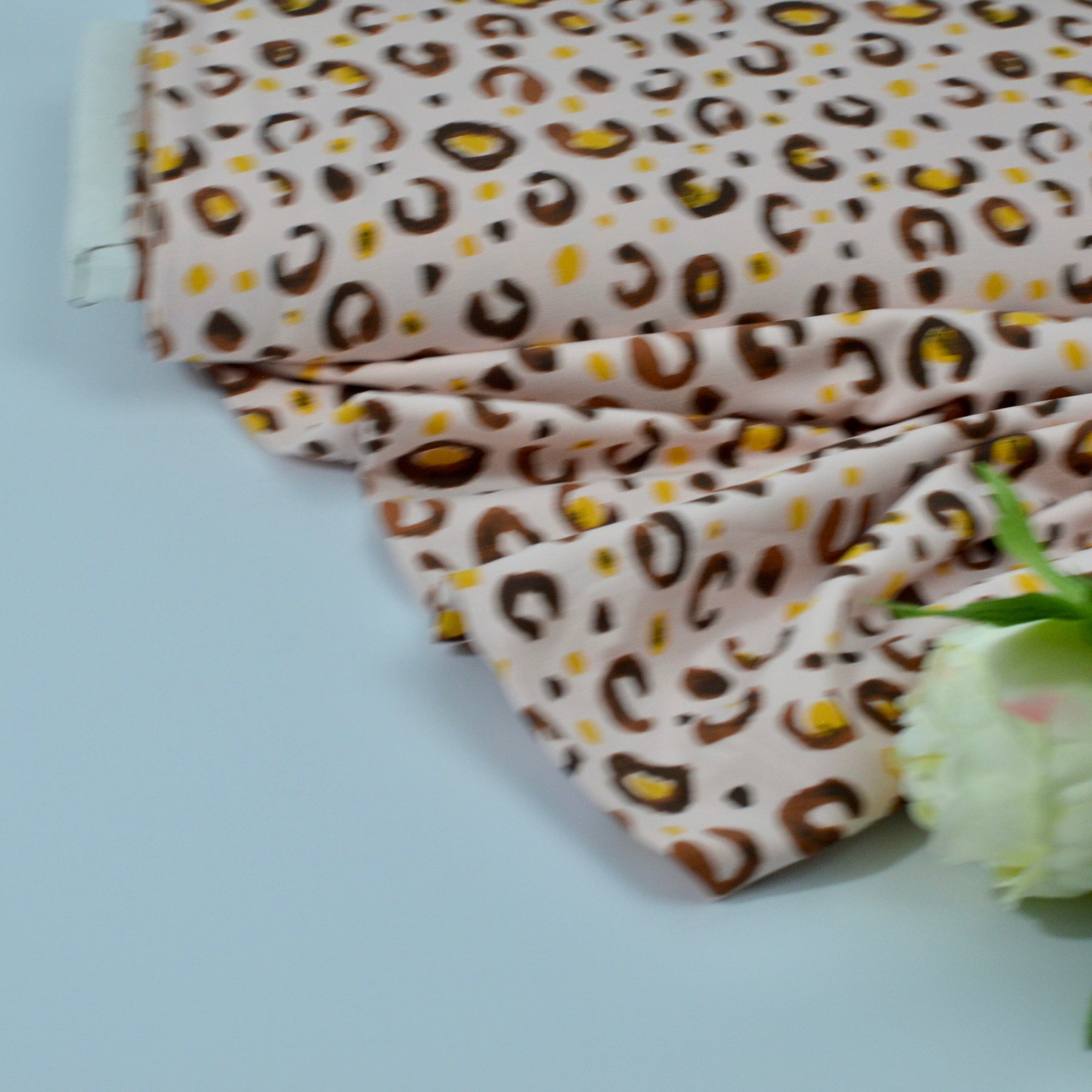 Baumwolljersey - Leomuster nuderosa Fabric poshpinks